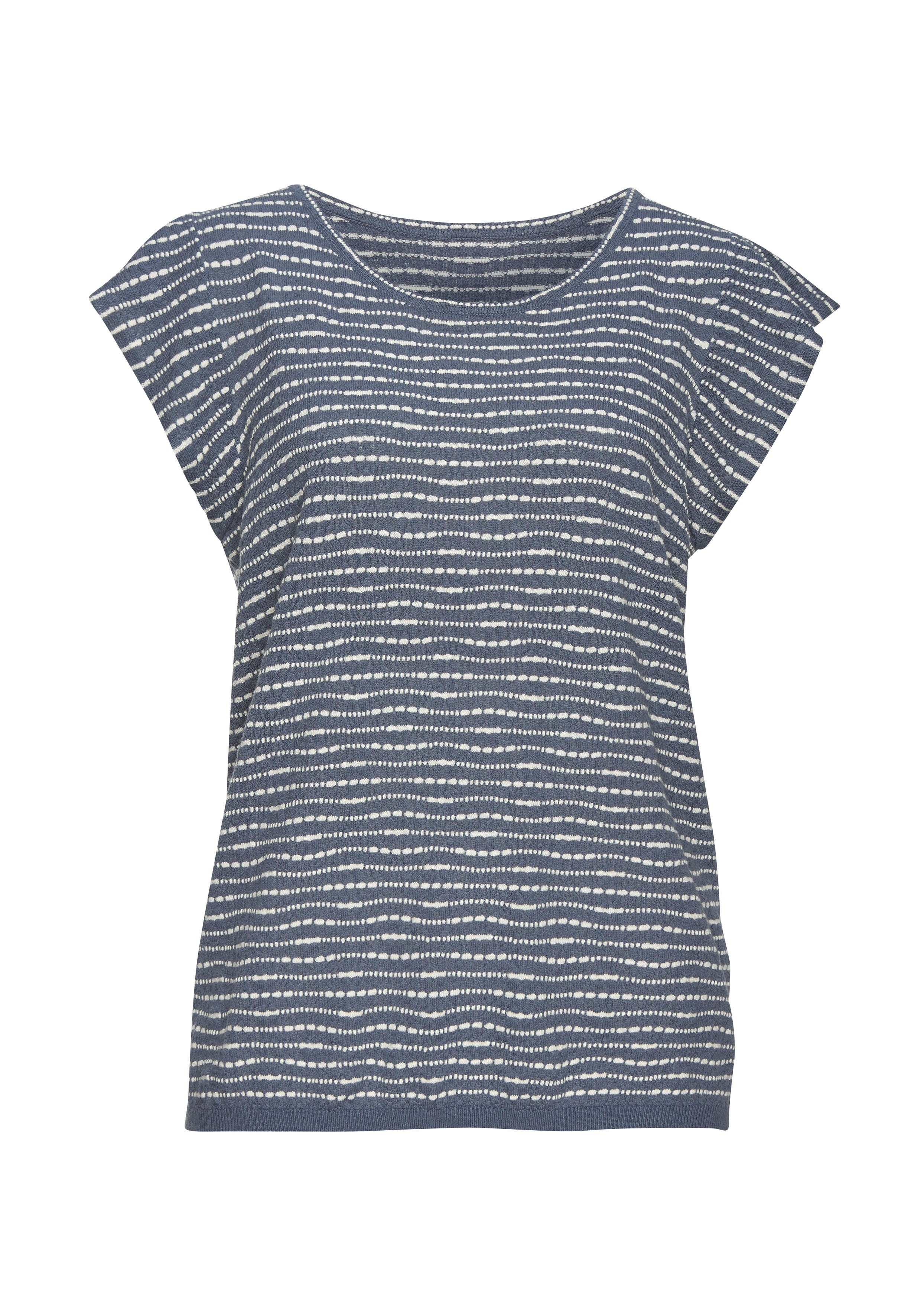 Vivance Rundhalsshirt mit Streifenstruktur aus leichter günstig online kaufen