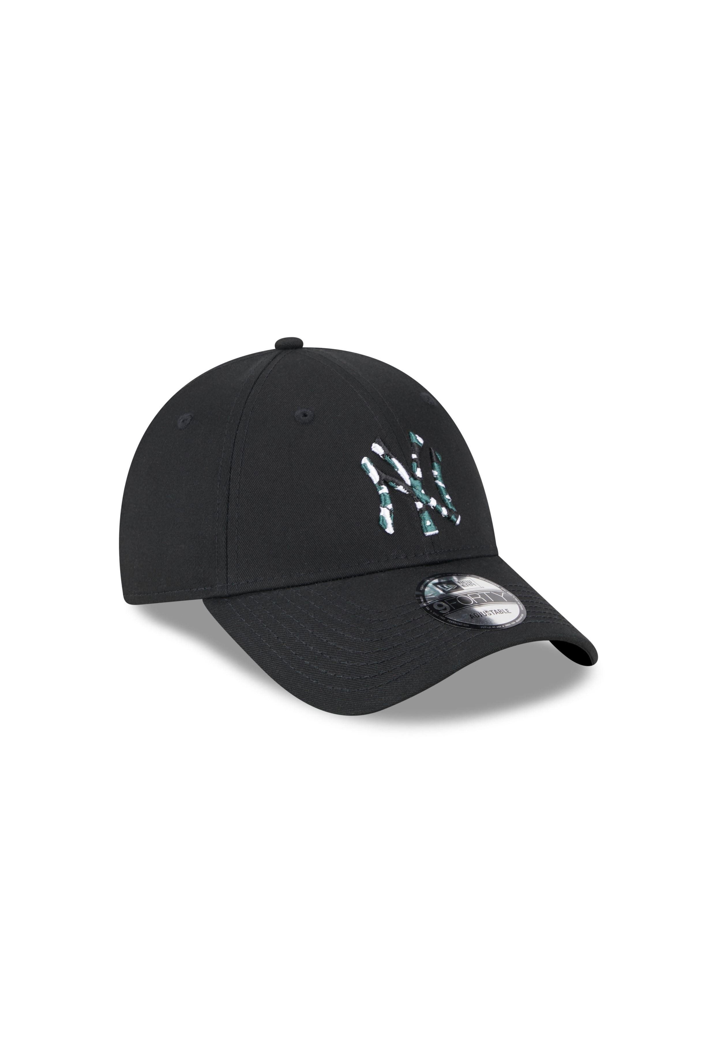 New Era Baseball Cap New York Yankees MLB Seasonal Infill Schwarz Verstellbare 9Forty Cap N (1-St)