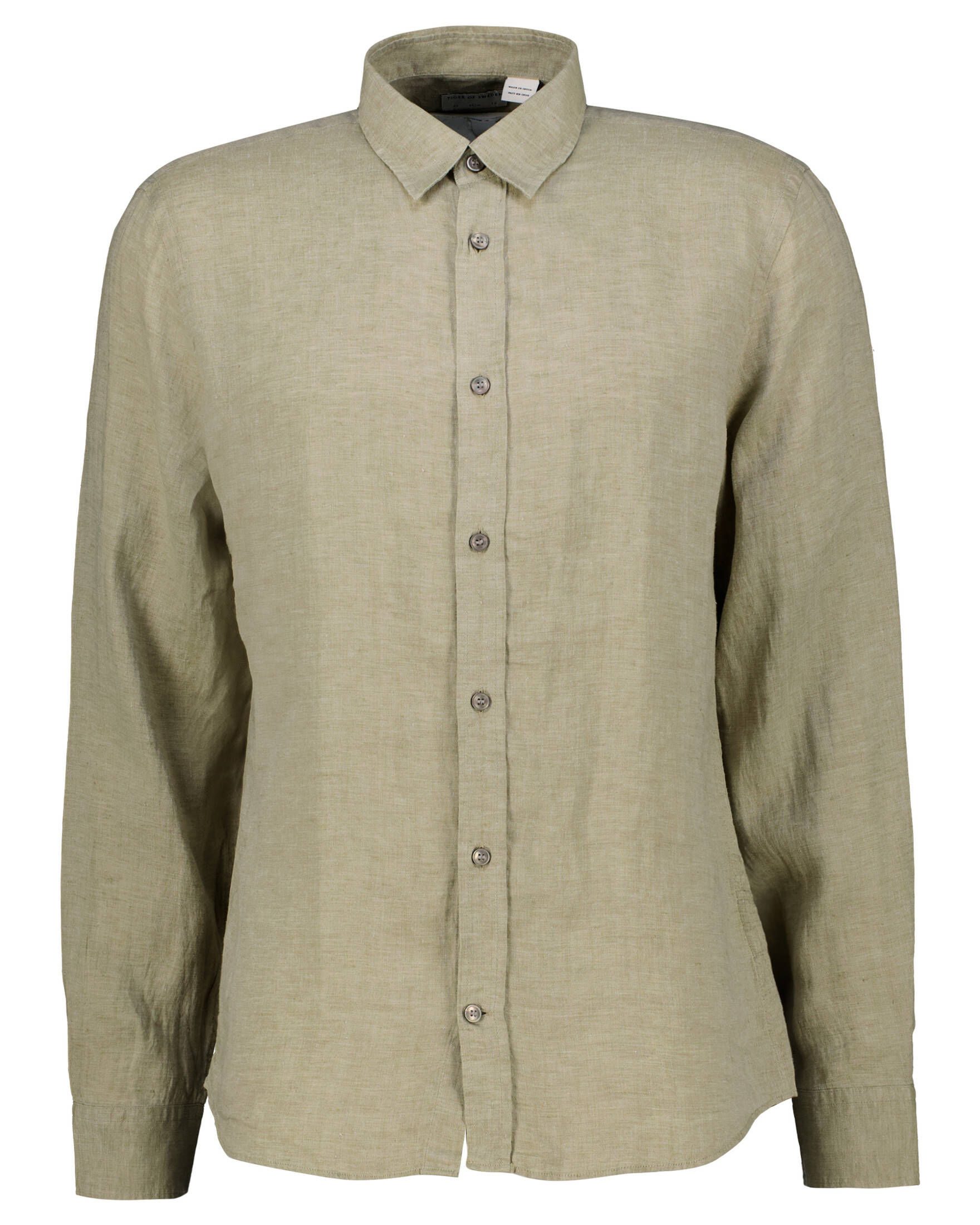 Langarmhemd Herren Leinenhemd Slim Fit Langarm