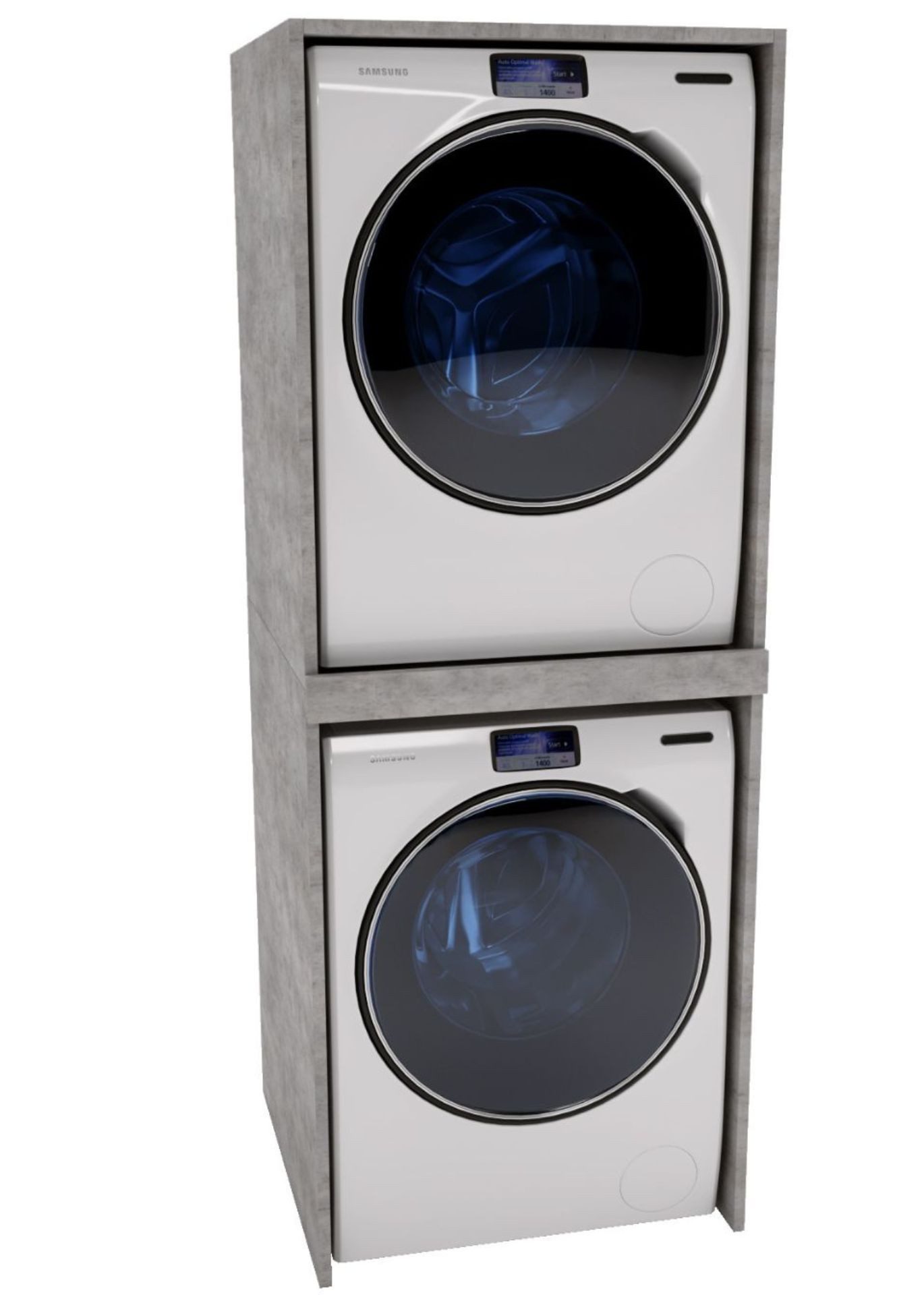 Raumhirsch Furniture Waschmaschinenumbauschrank für zwei Geräte – stabiler günstig online kaufen