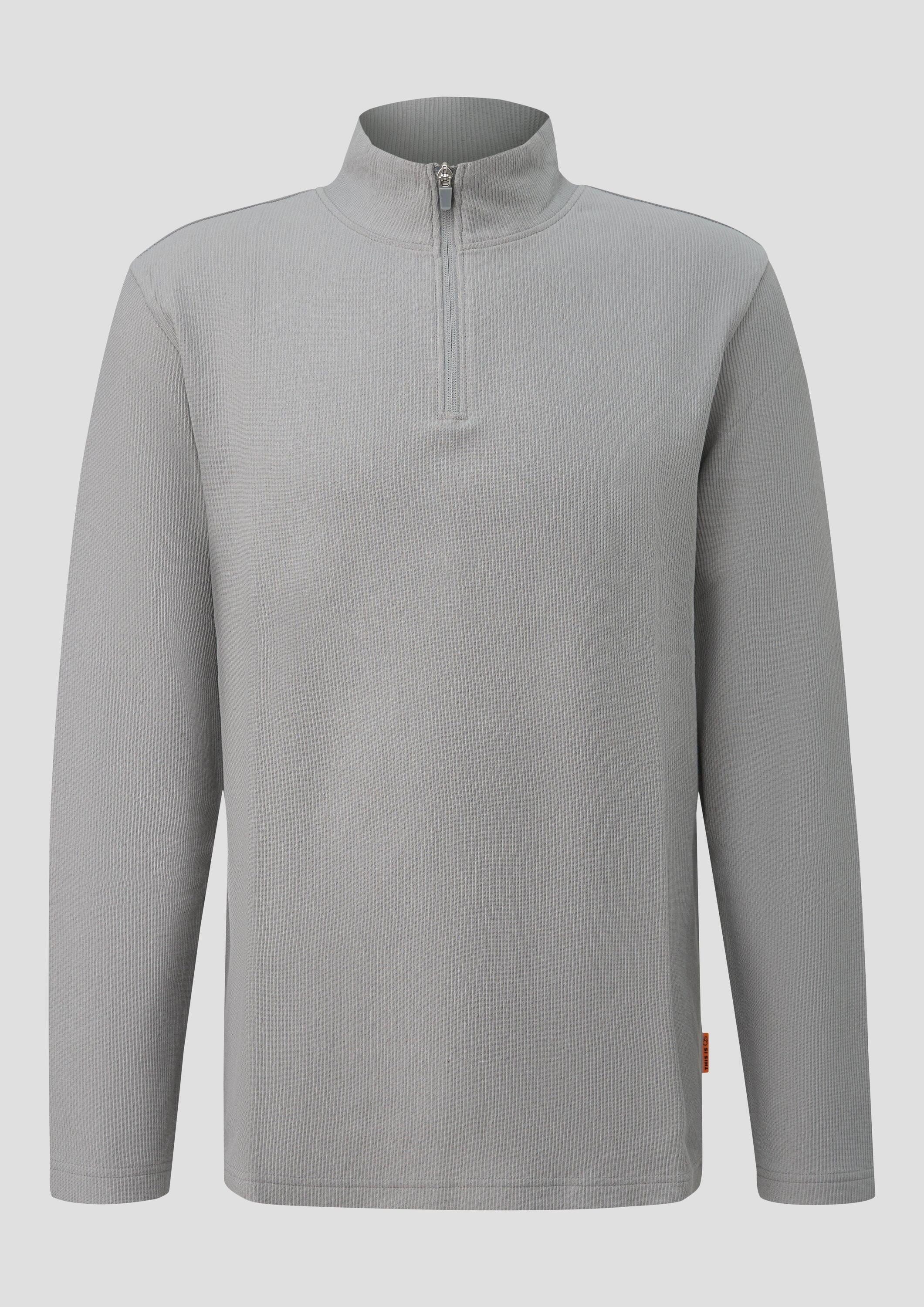 QS Langarmshirt T-Shirt Longsleeve in Rippstruktur