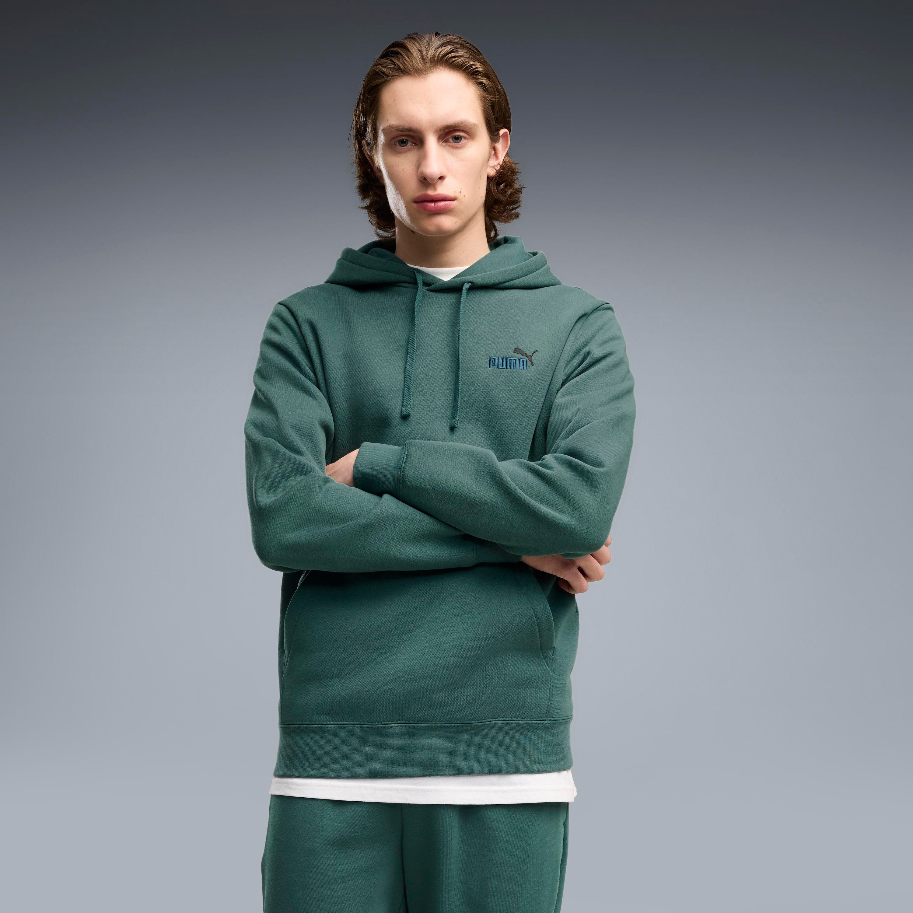 PUMA Kapuzensweatshirt ESS 2 COLOR SMALL NO 1 LOGO HOODIE FL mit verstellbarer Kapuze, mit gerippten Bündchen und Saum