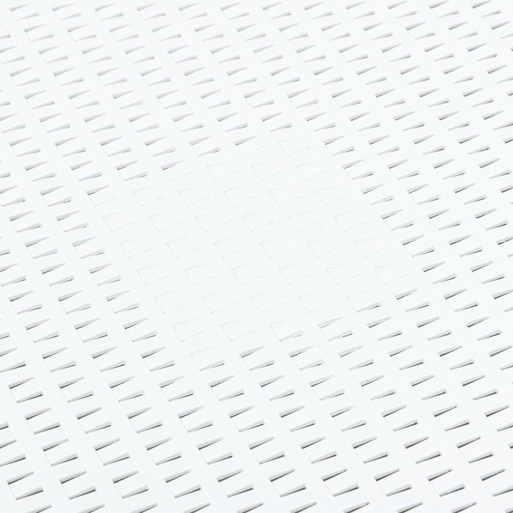 Kunststoff cm Weiß furnicato Beistelltisch Gartentisch 54x54x36,5