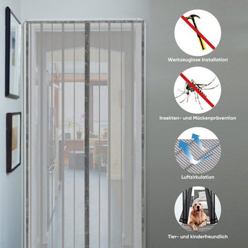 Sekey Insektenschutz-Tür Magnet Fliegengitter Tür Magnetvorhang ohne Bohren, für Balkontür Terrassentür Kellertür