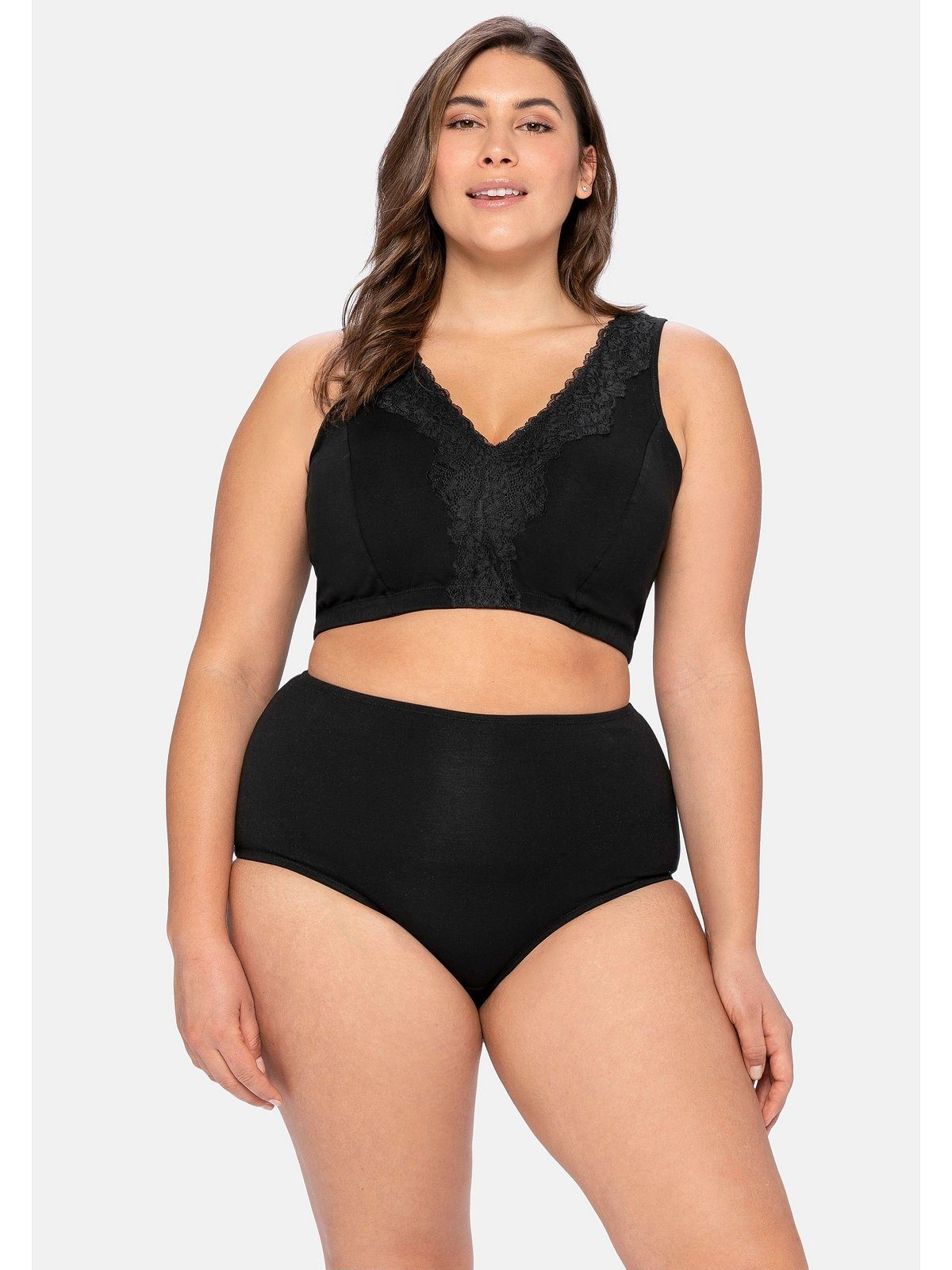 Sheego Bügelloser BH Große Größen in Bustier-Form, mit Spitzenborte