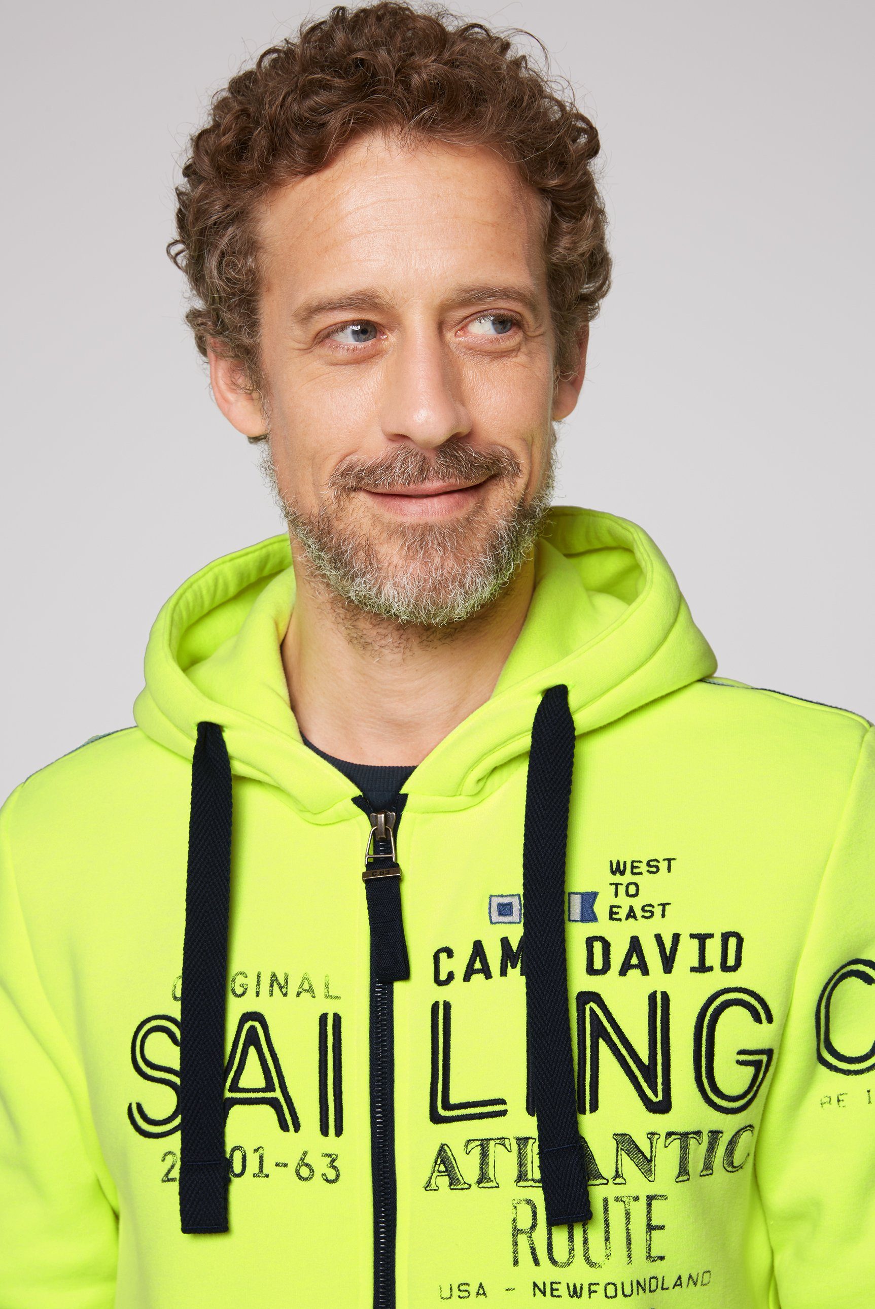 Baumwolle CAMP mit DAVID Kapuzensweatjacke