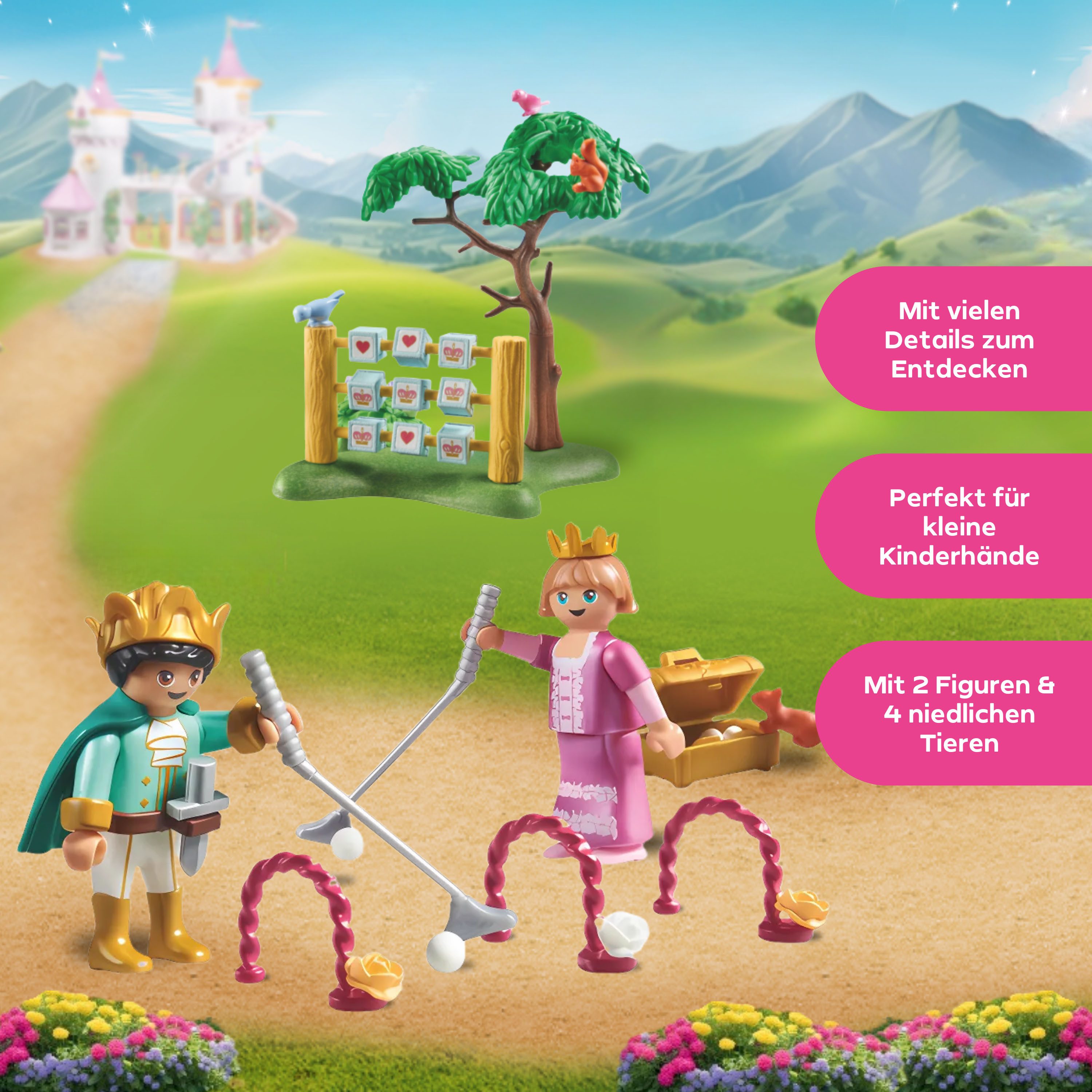 Playmobil® Königskinder im Spielgarten (71849), Playmobil Princess Magic Konstruktions-Spielset, (58 St) – Bild 3 von 5