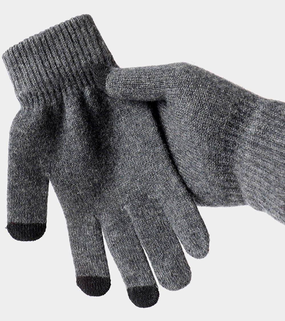 Kontrastfarbe, Warme Touchscreen-Handschuhe Strickhandschuhe Herren Damen UG Wollhandschuhe Fingerhandschuhe Vielseitige in und und Winter für im L.Ru Herbst