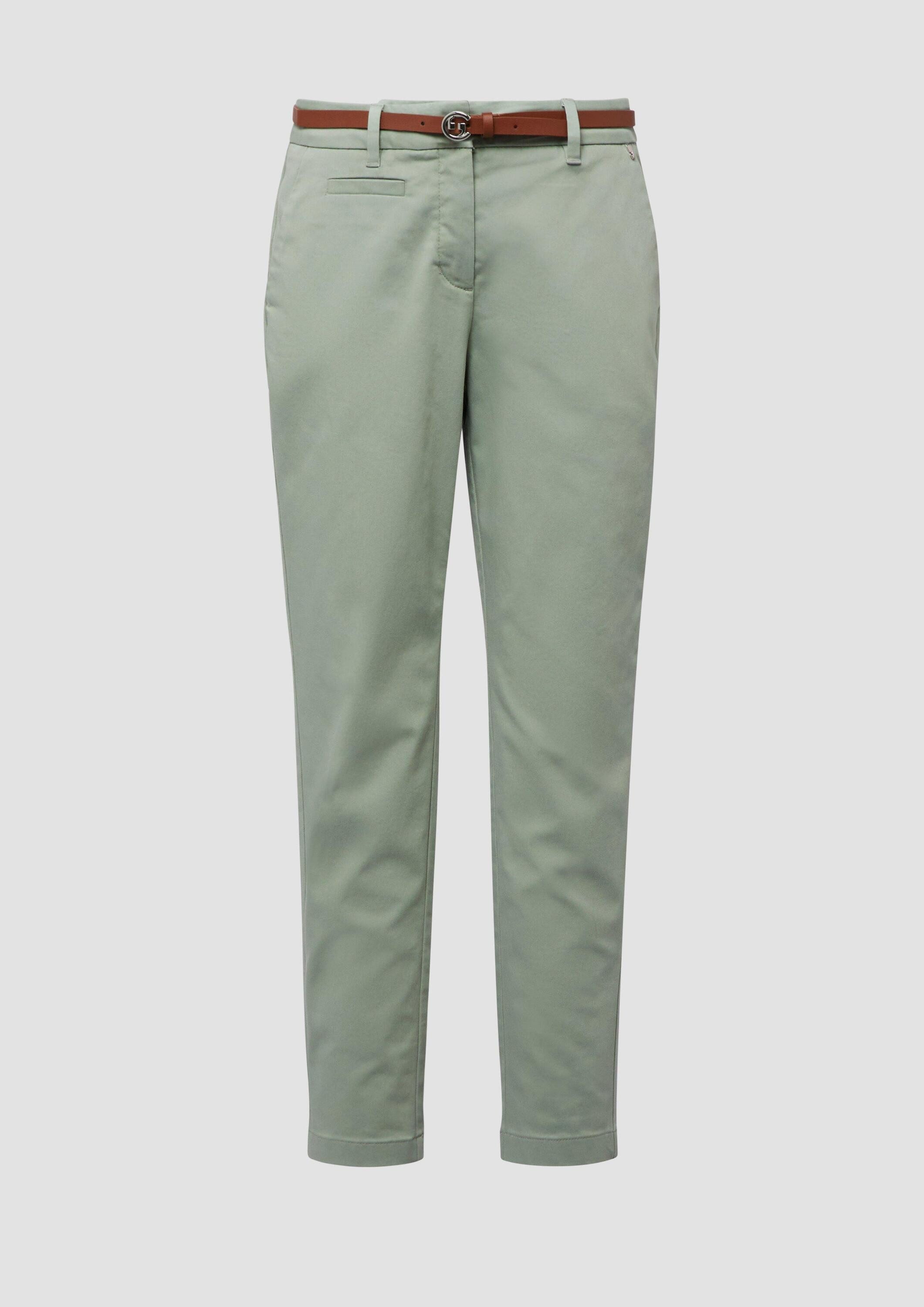 comma Chinos Hose Chinohose mit Gürtel