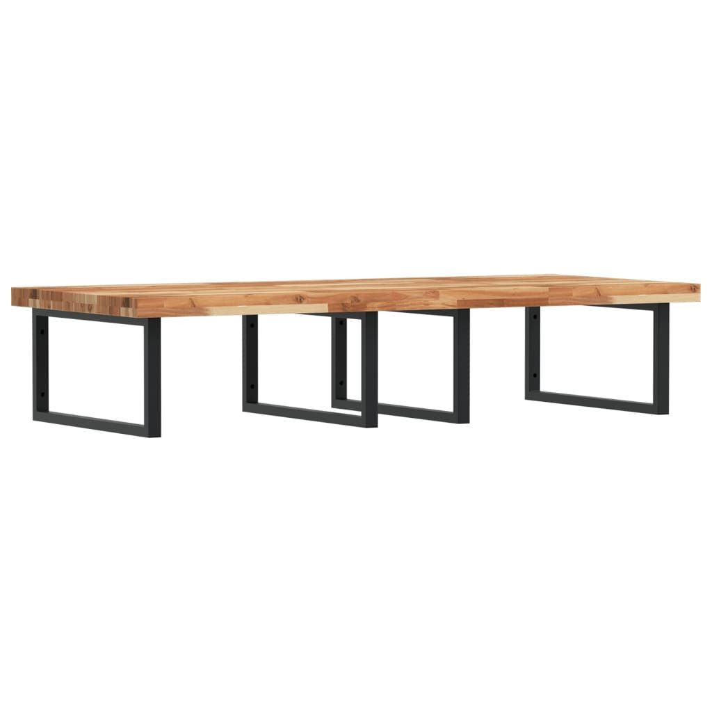 vidaXL Badezimmerspiegelschrank Waschbeckenregal Wandmontage Stahl und nholz (1-St)