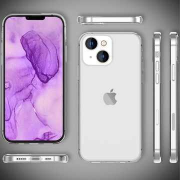 Nalia Smartphone-Hülle Apple iPhone 14 Plus, Klare 360 Grad Hülle / Rundumschutz / Transparent / Displayschutz Case