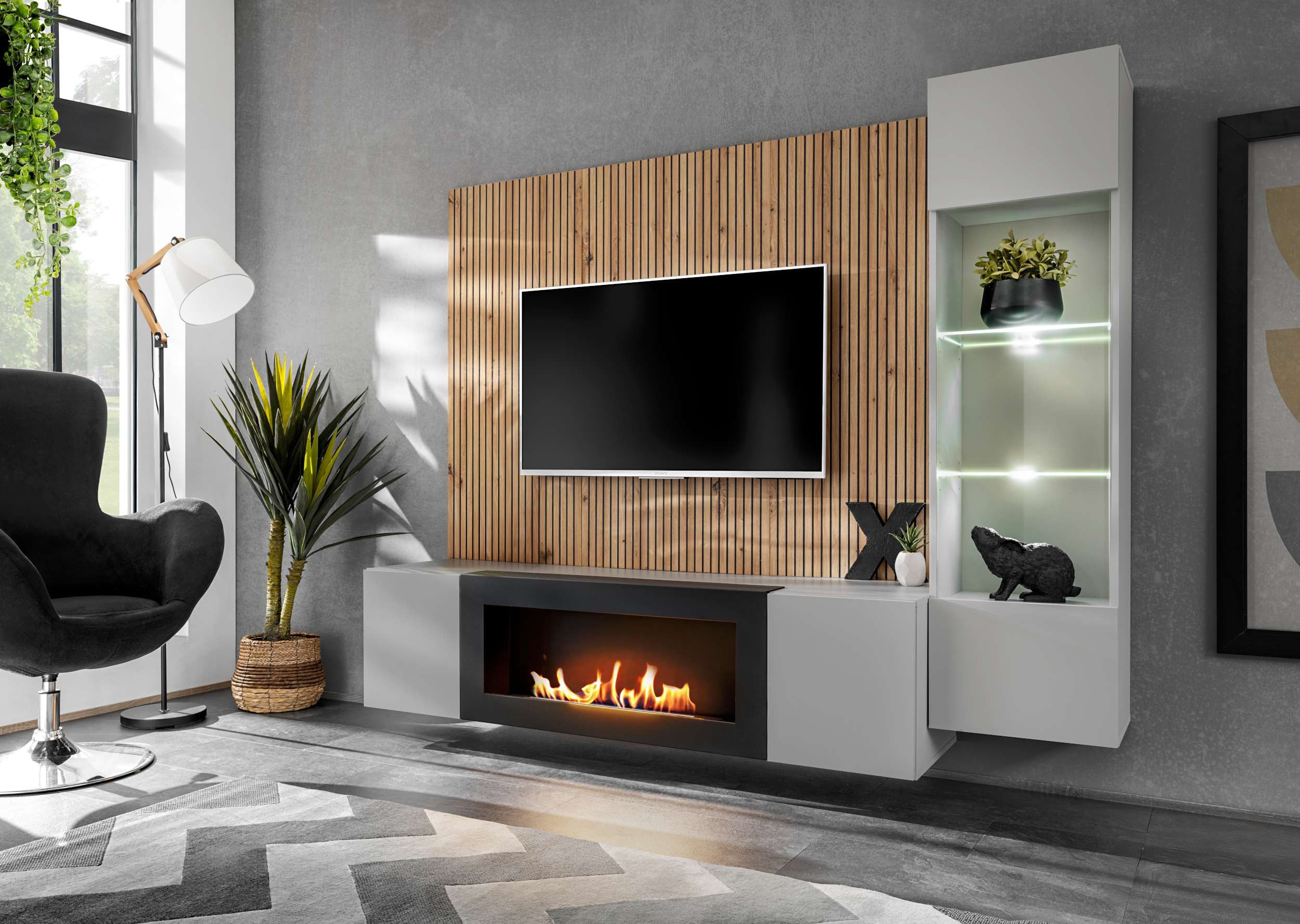 99rooms Wohnwand Klara I, (Wohnmöbel, Wohnzimmer-Set), Modern Design, PUSH- günstig online kaufen