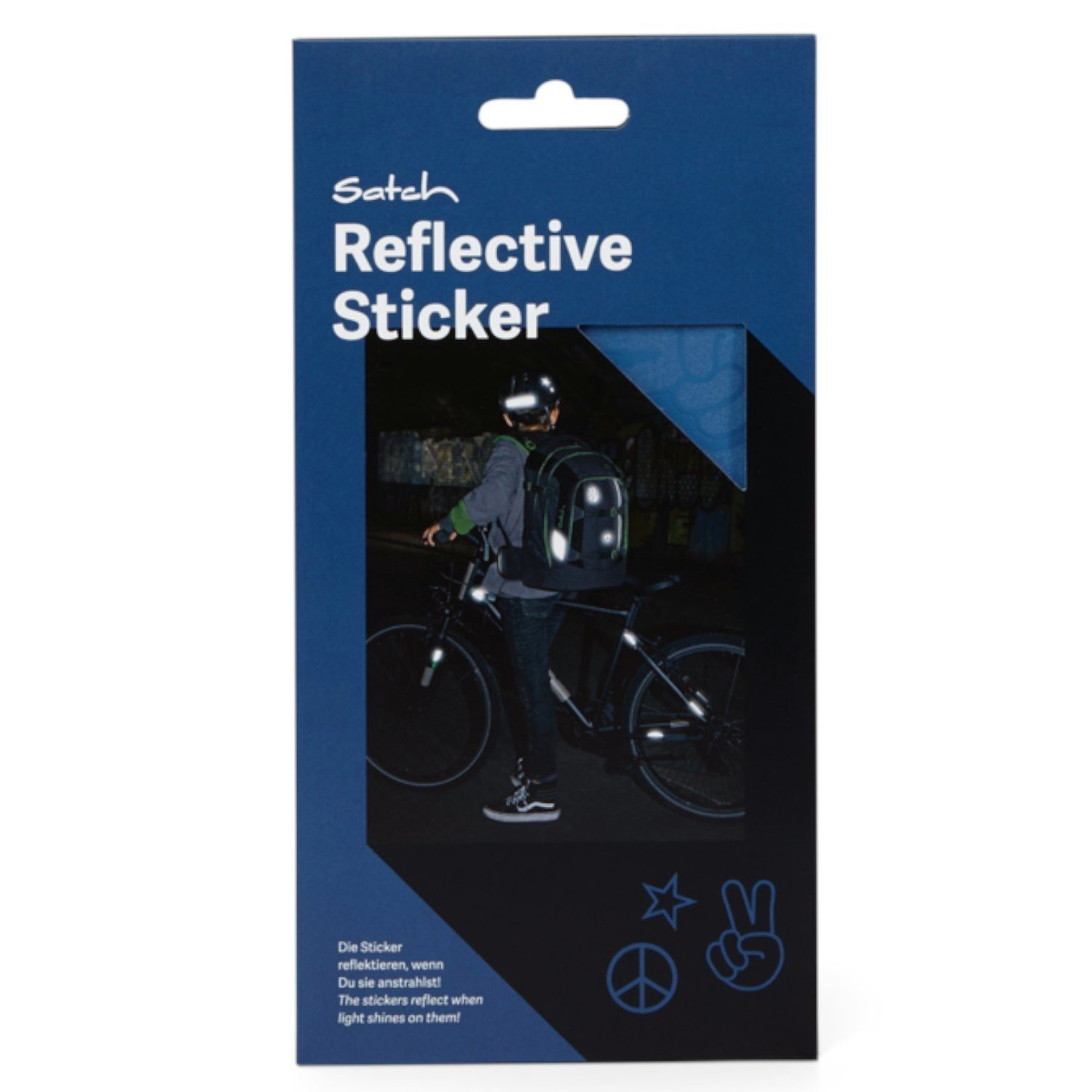Satch Reflektor-Aufkleber satch Reflektierende Sticker Blue