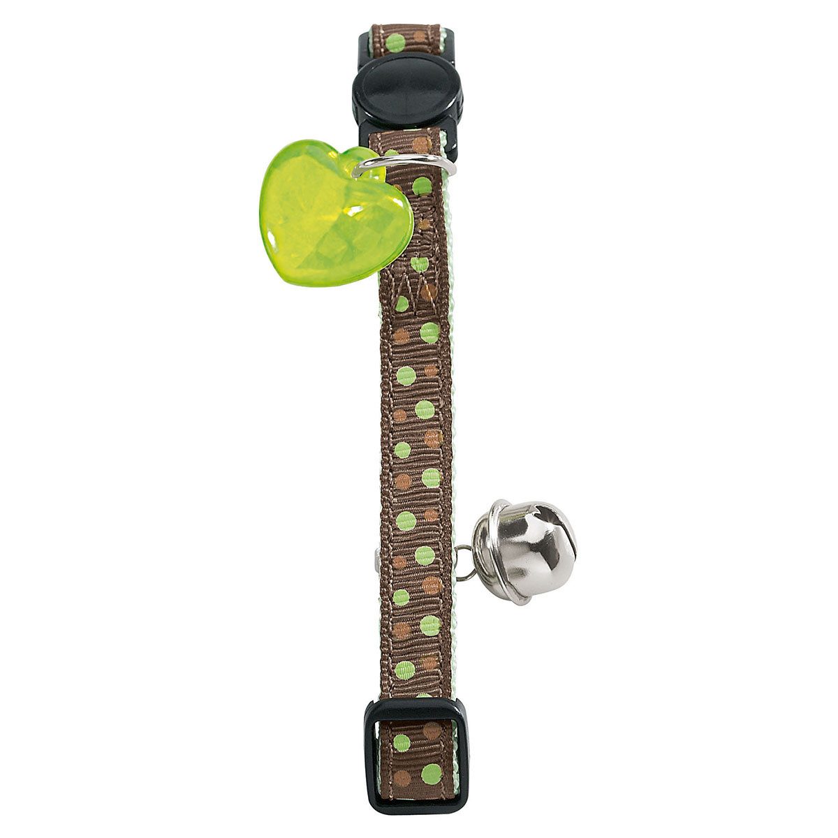 Hunter Tierbedarf Katzen-Halsband Katzenhalsband Dots braun/hellgrün