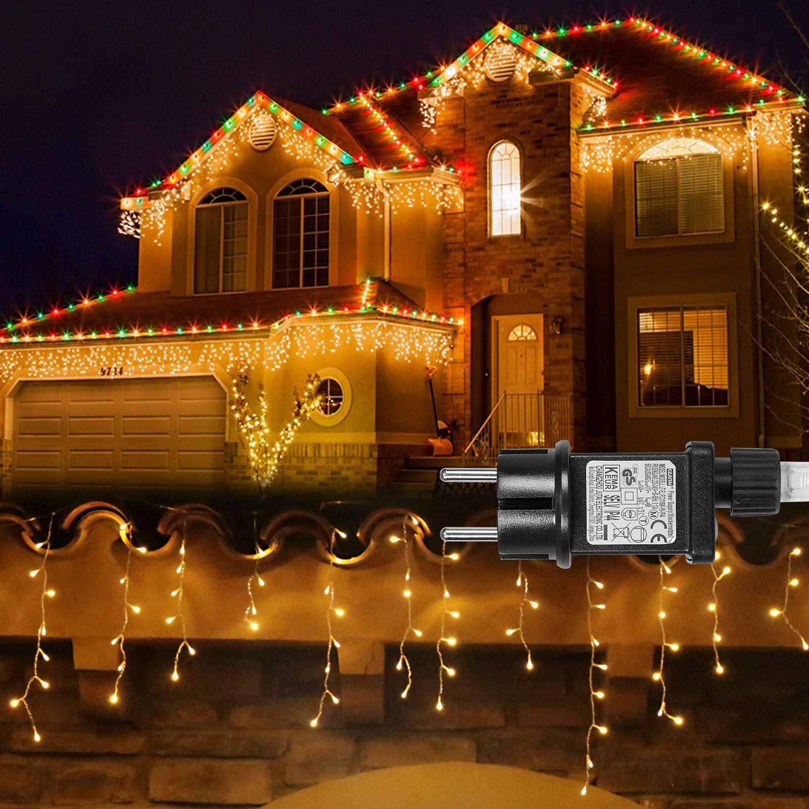 Rosnek Lichtervorhang 31V, 5-15M, 8 Modi, Timer, für Weihnachten Dach Fenst günstig online kaufen