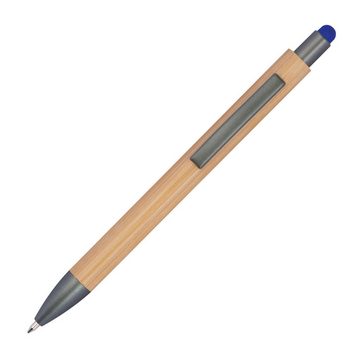Livepac Office Kugelschreiber Touchpen Holzkugelschreiber aus Bambus / Stylusfarbe: blau