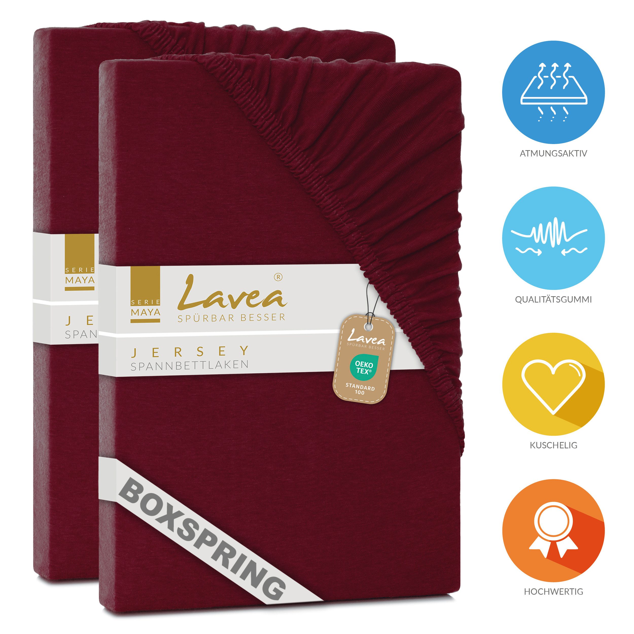 Lavea Spannbettlaken Maya, in Gr. 60x140, 90x200, 120x200, 140x200, 180x200 günstig online kaufen