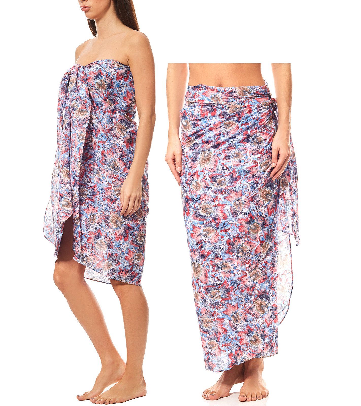 Maui Wowie Sommerkleid »MAUI WOWIE gemusterter Pareo Strandbekleidung  Strand-Kleid Rock Bademode Bunt« online kaufen | OTTO