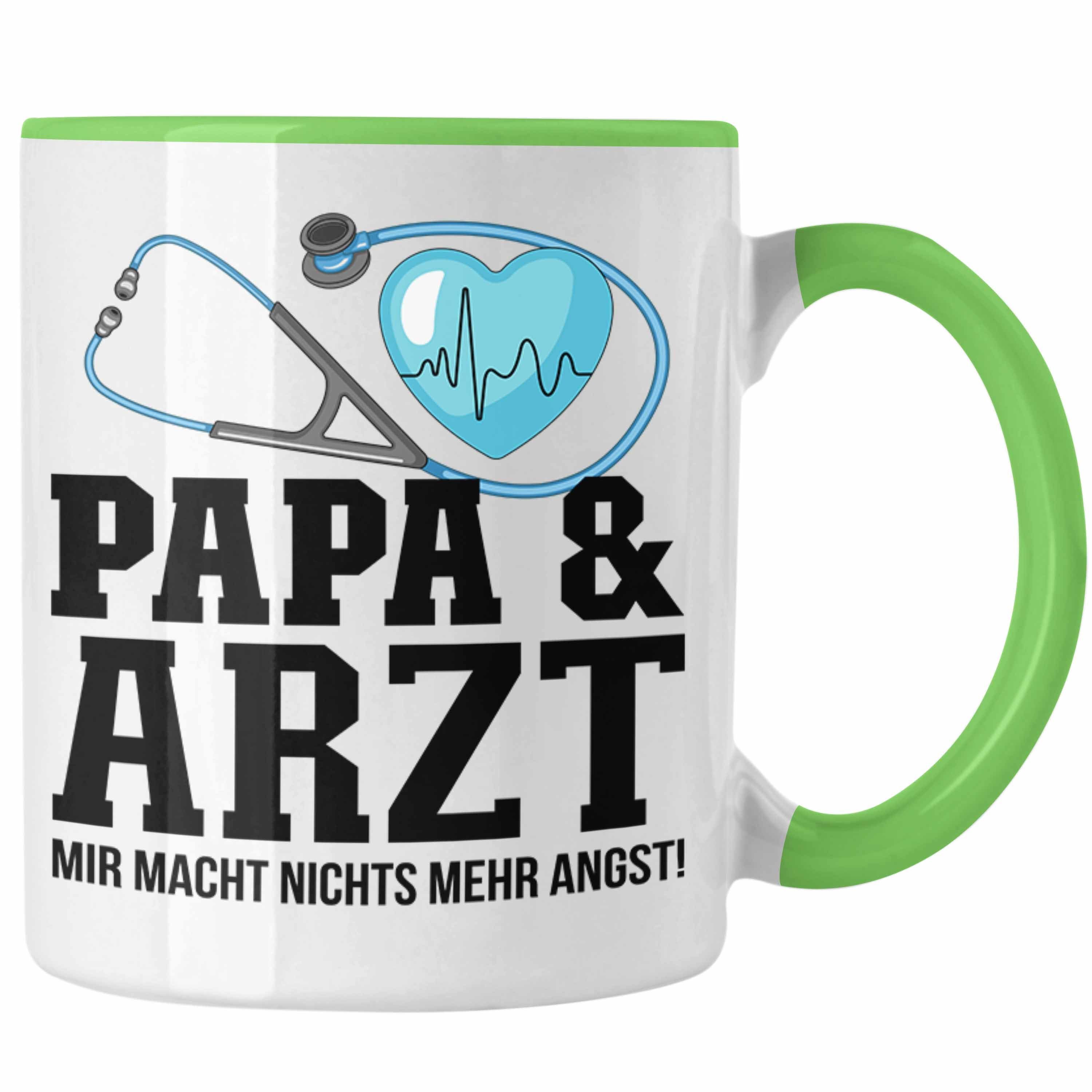 Trendation Tasse Trendation - Papa Geburtst Grün Ärzte und Geschenkidee für Tasse Arzt Vater