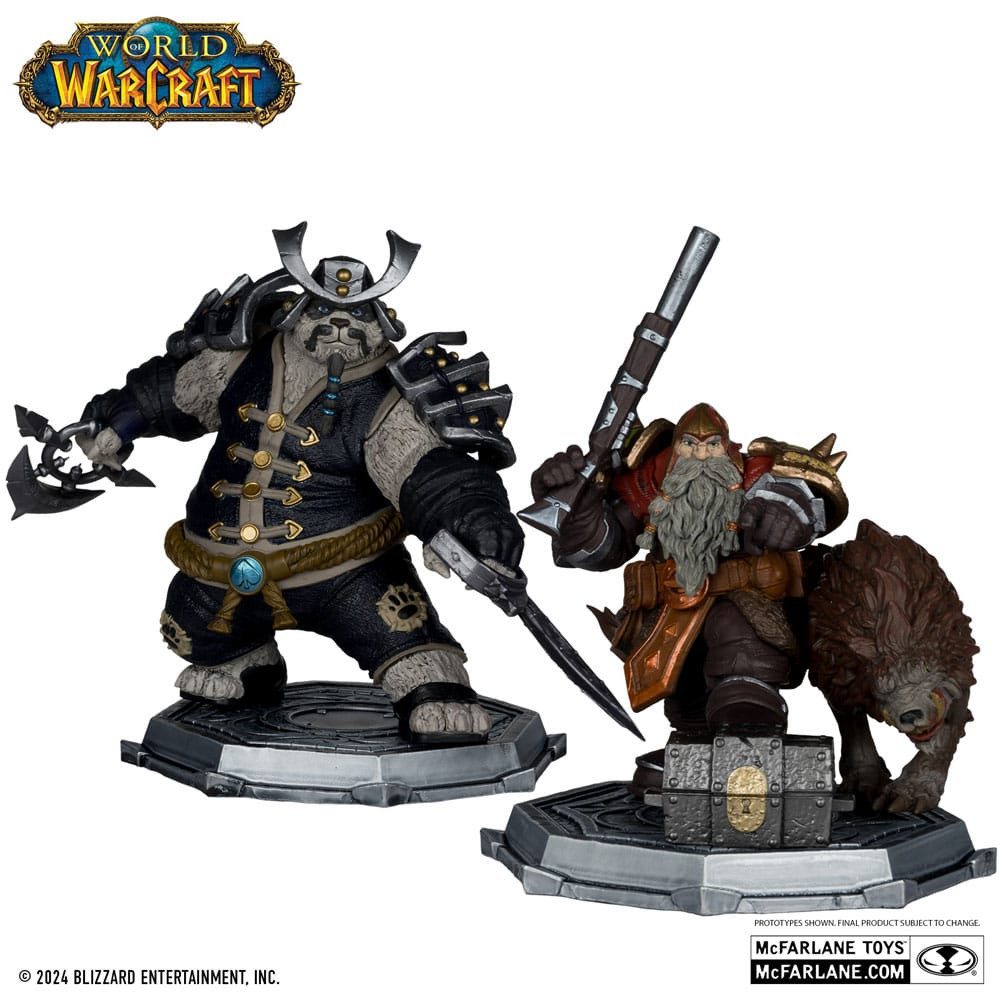 McFarlane Toys Merchandise-Figur WoW 2er-Pack 1/12 Dwarf Hunter: Beast Master & Pandaren: Monk