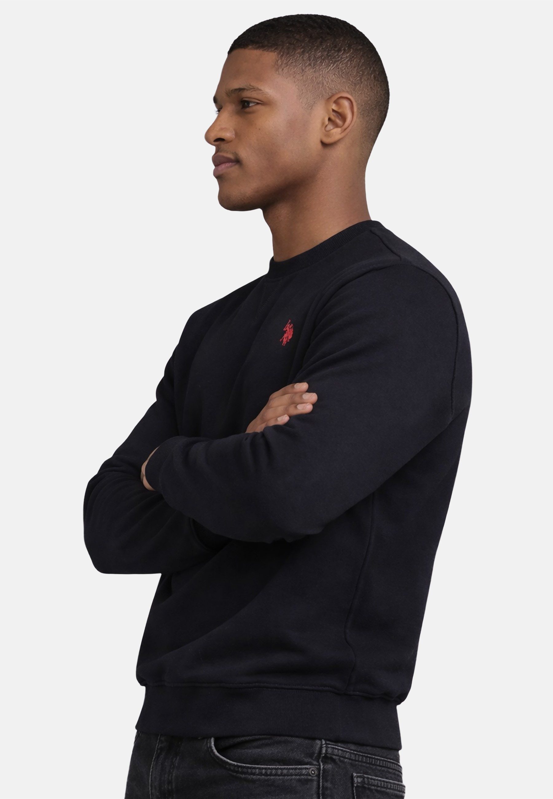U.S. Polo Assn. Sweatshirt USGennet – Herren Pullover mit Rundhalsausschnitt Klassischer Rundhals, dezente Logo-Stickerei, bequeme Passform