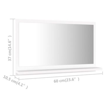 vidaXL Badezimmerspiegelschrank Badspiegel Weiß 60x10,5x37 cm Holzwerkstoff (1-St)