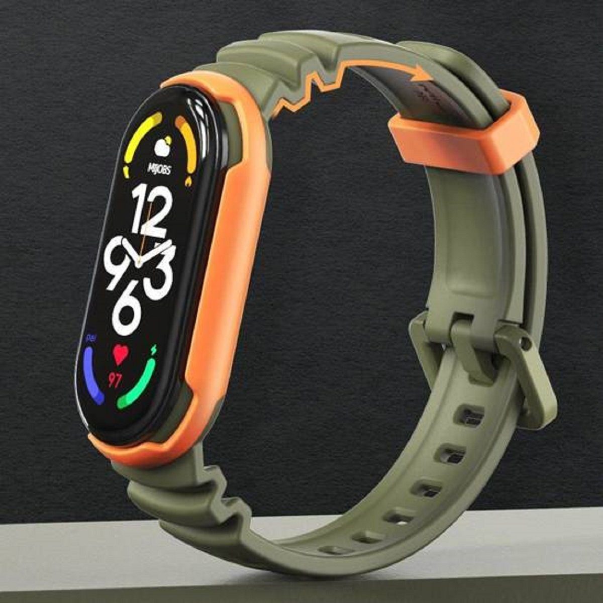 Tech-Protect Smartwatch-Armband Armband für XIAOMI MI SMART BAND 5 / 6 / 6 NFC Orange