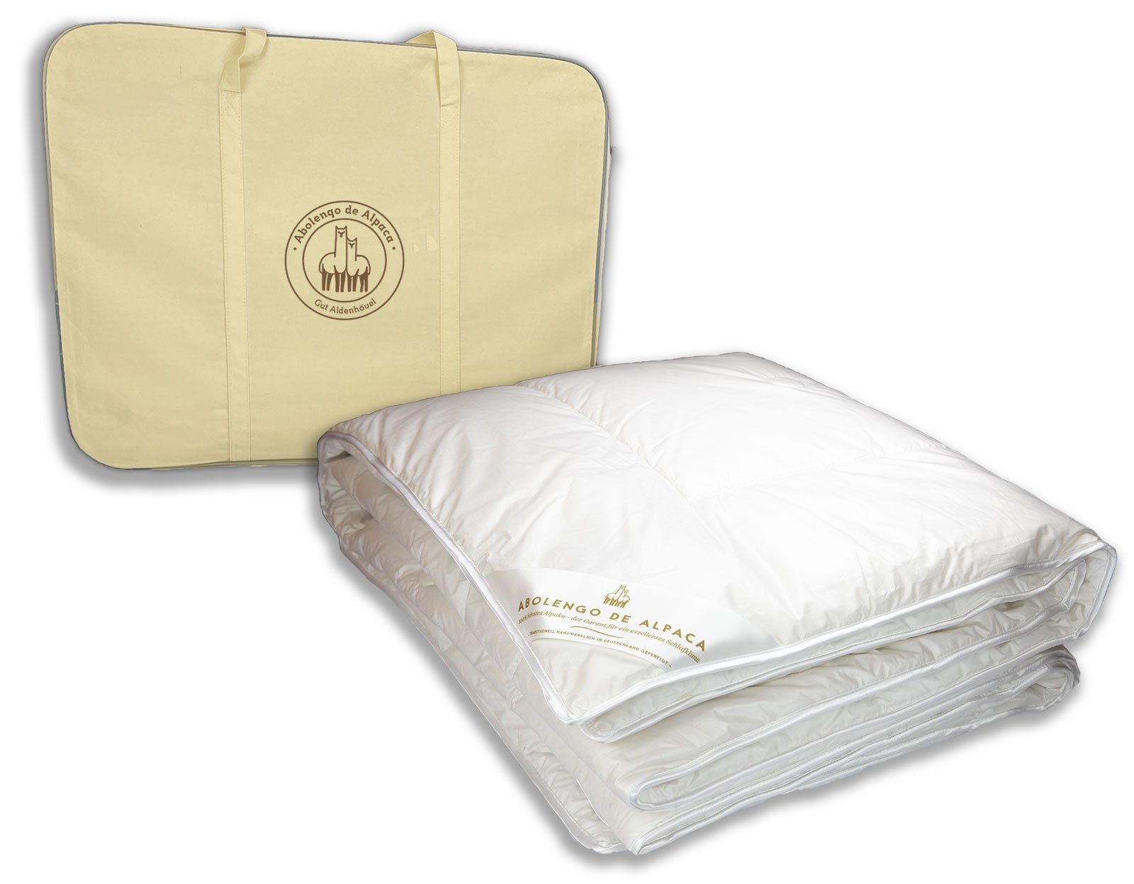 Abolengo de Alpaca Naturhaarbettdecke Alpaka Wildentenflaum Bettdecke: 100% Daune+ 100% Baby Alpaka Füllung, Füllung: 100% Daune 100% Alpaka (Premium Baby Alpaka), Bezug: 200er Baumwollbatist, Hergestellt in Deutschland