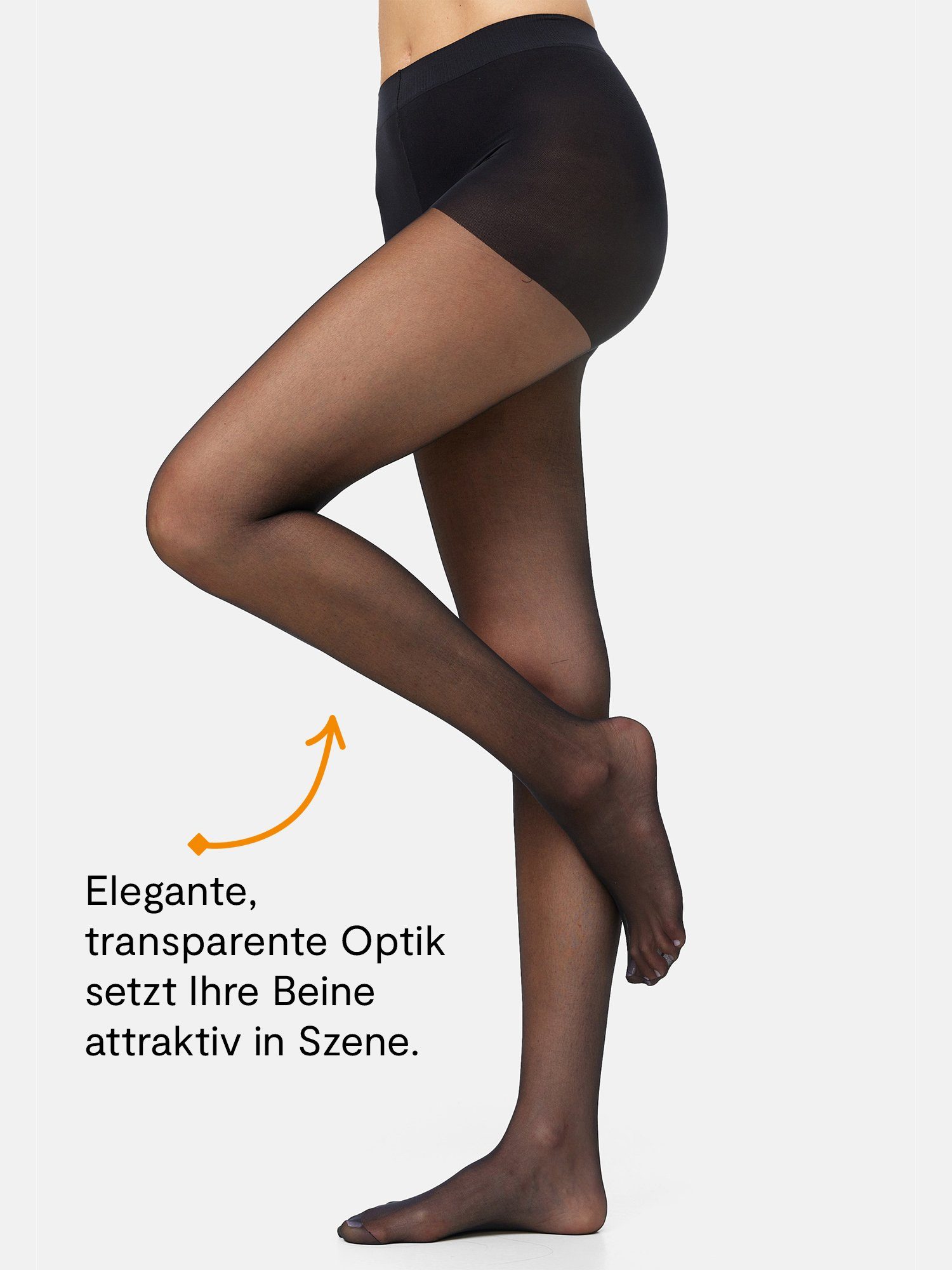 Nur Die schwarz 1 strapazierfähig (1er/3er/6er/9er DEN 20 Multipack Damen Pack haltbar Transparent Laufmaschen Frauen Damen Goodbye Feinstrumpfhose St)