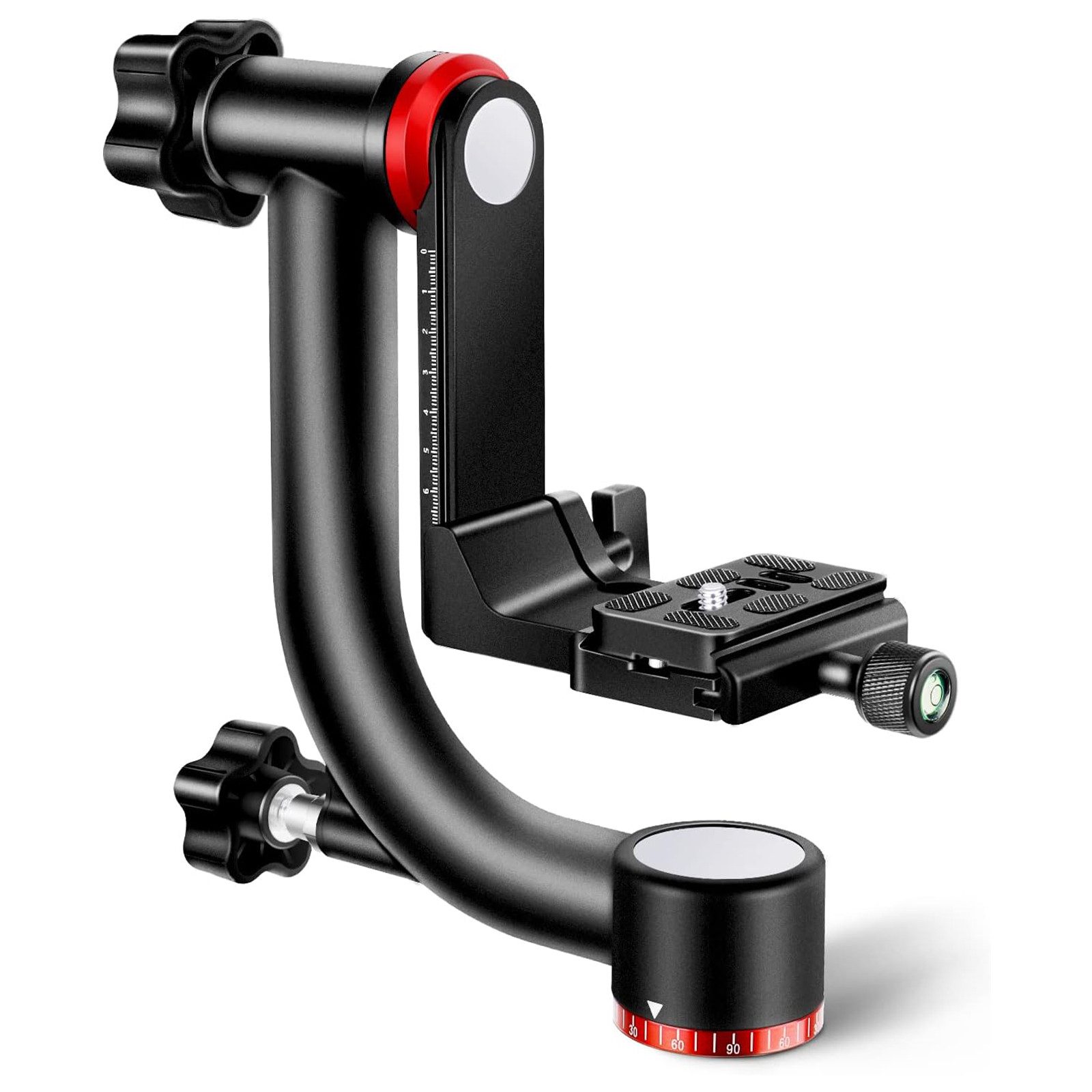Neewer Kardankopf GM101 Gimbal Stativkopf 360° 13,6kg Alu, Reibungsfreie Kamerabewegung mit Lagerstruktur