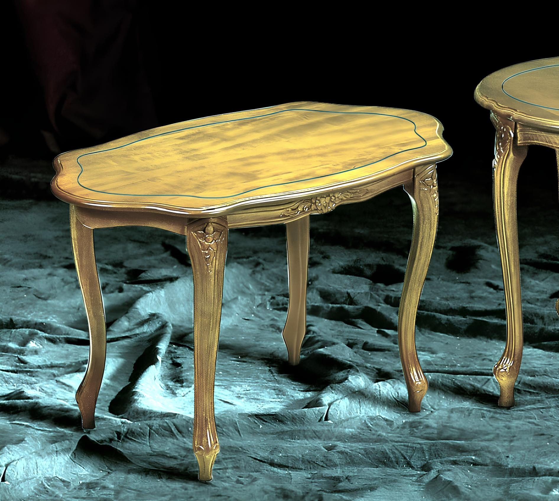 JVmoebel Couchtisch Designer Beistelltisch in Braun mit Holzfüßen und modernem Design (Packung), Made in Europa