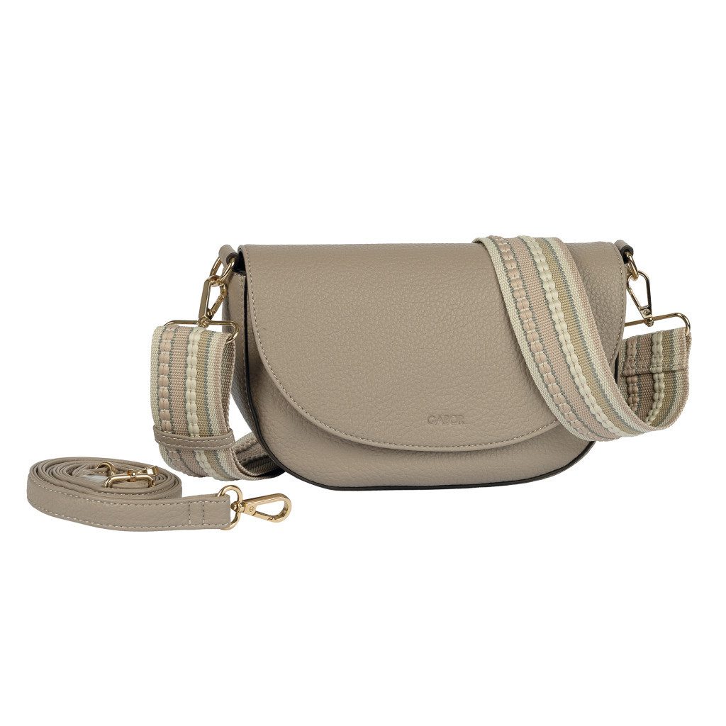Gabor Umhängetasche Linda Summer (Set, 2-tlg., 2 Schultergurte: 1 Gewebeband, 1 aus hochwertigem Kunstleder), Damen Umhängetasche, Schultertasche mit dezentem Logo