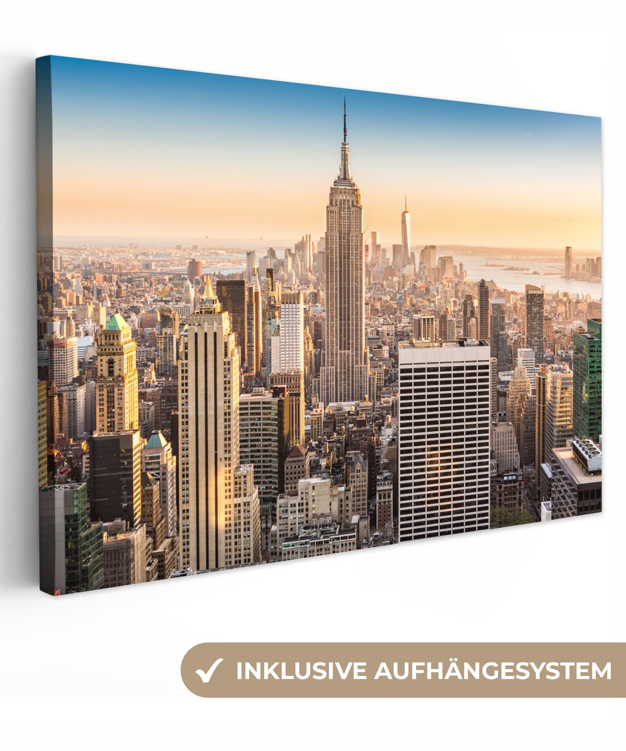 OneMillionCanvasses® Leinwandbild New York - Nebel - Skyline, Fotodruck (1 günstig online kaufen