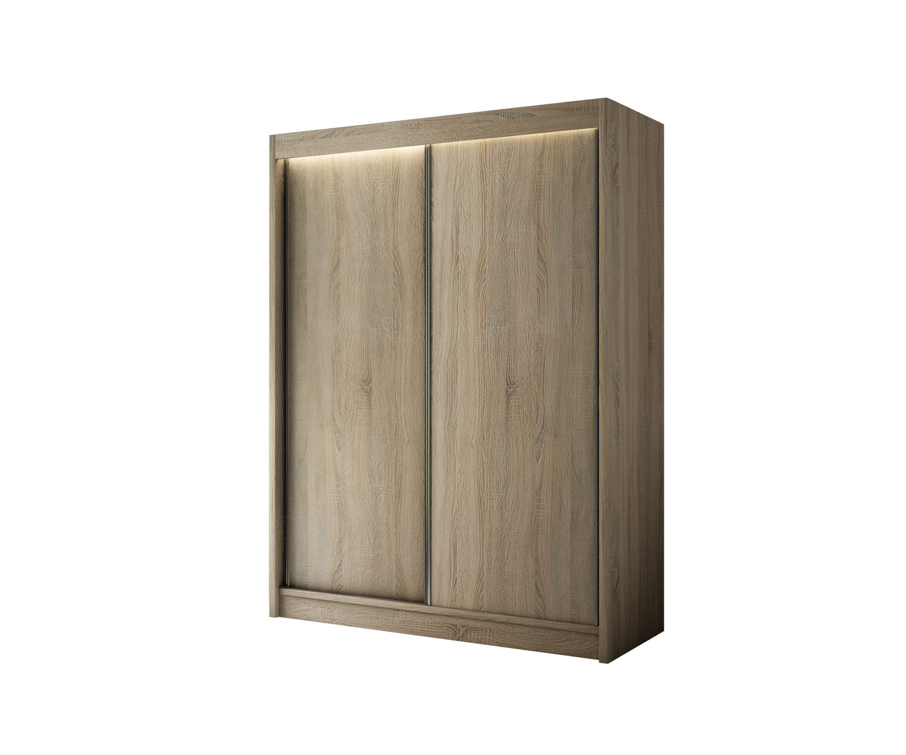 ALTDECOR Schiebetürenschrank BEROG (Kleiderschrank Garderobenschrank mit viel Stauraum Moderner Schrank) Vielseitiger Schwebetürenschrank LED Beleuchtung Schlaf – Bild 2 von 4