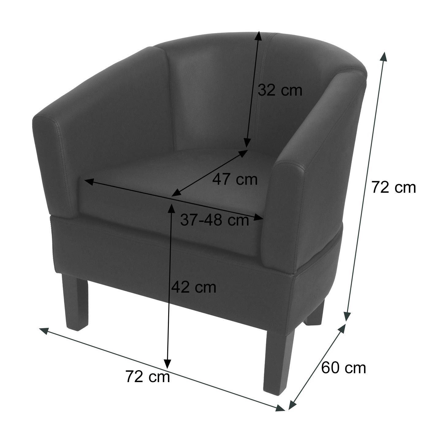 MCW Loungesessel MCW-O17, Mit Fußbodenschonern