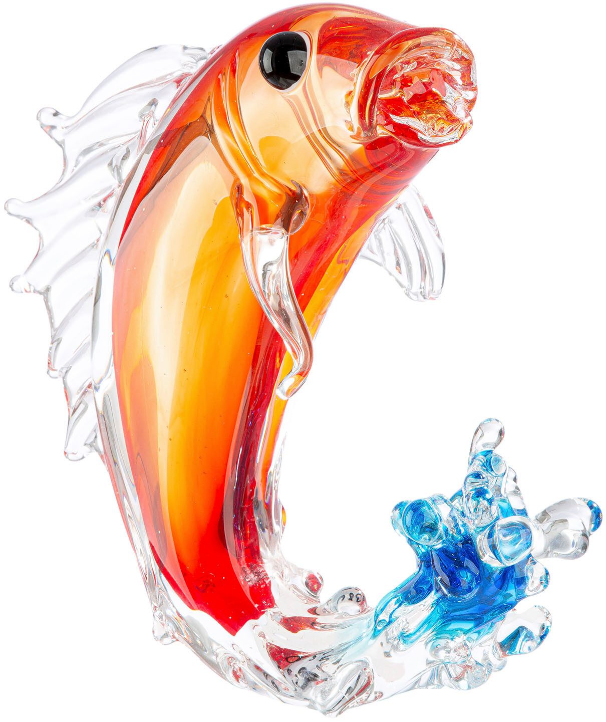 Tierfigur Figur Fisch Piscium rot H. 22 cm