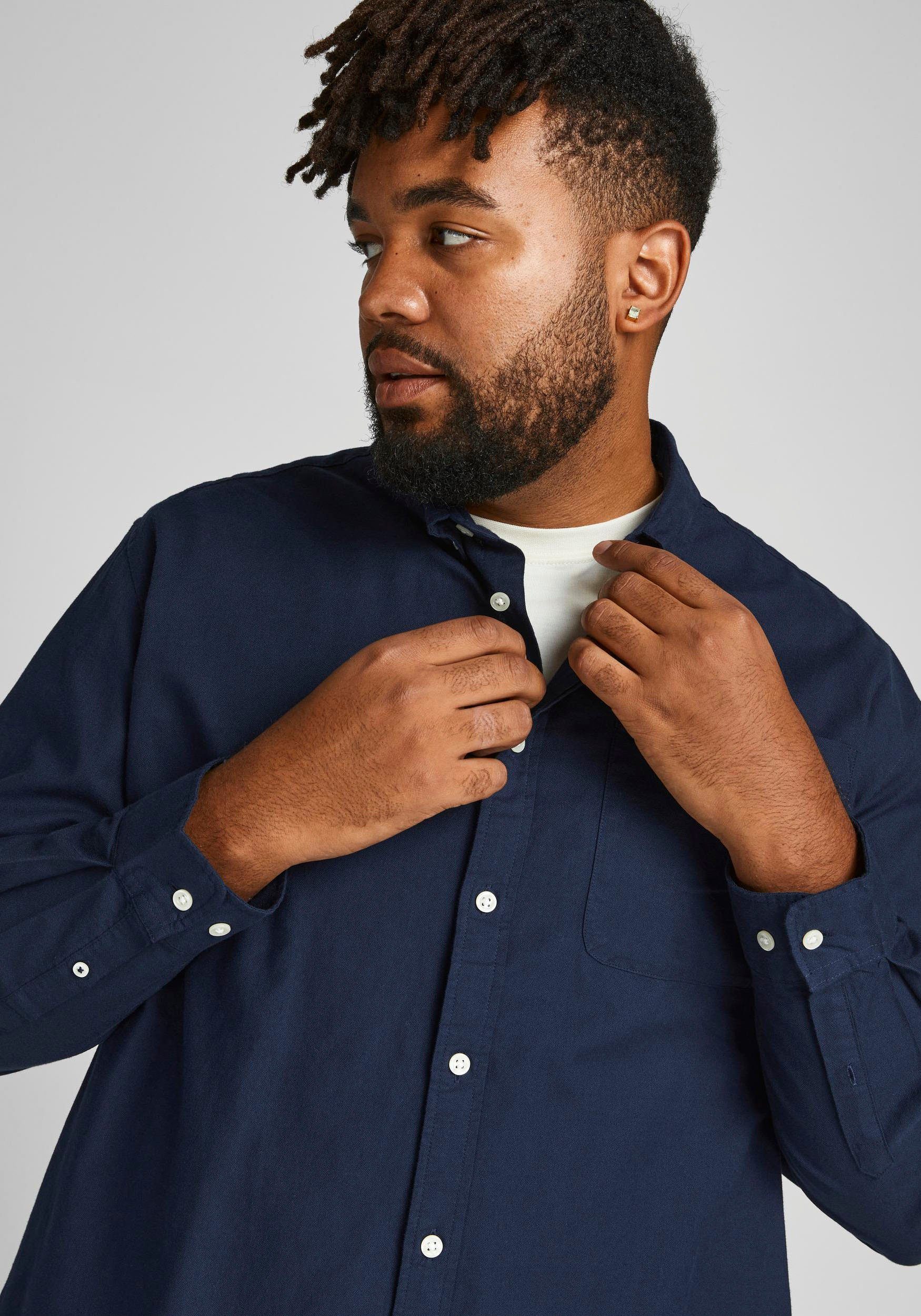 OXFORD Jack blazer navy SHIRT & Jones PlusSize Langarmhemd