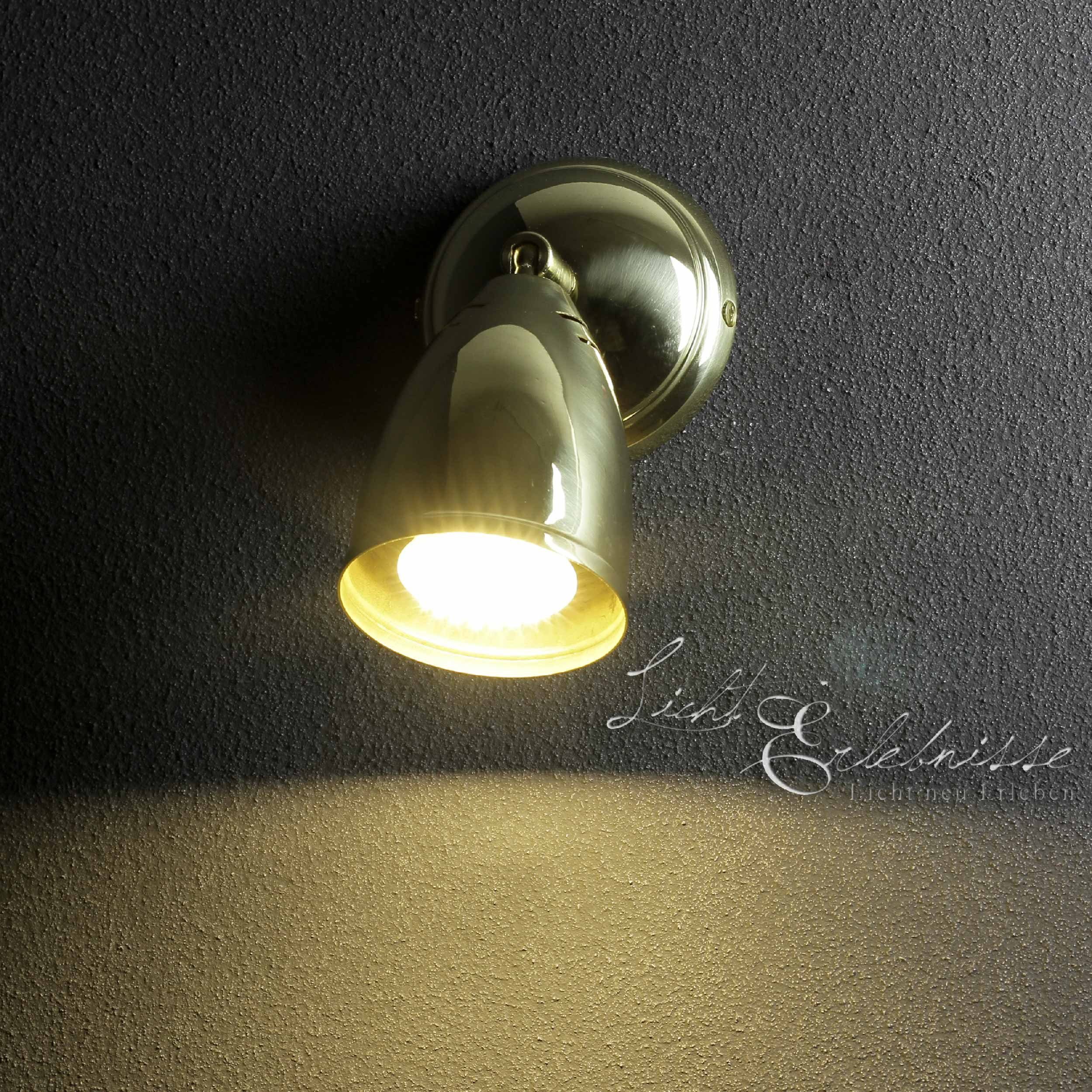 Leuchtmittel, Messing E27 Esszimmer Wohnzimmer STOCCOLMA, ohne Flur poliert Deckenlampe Deckenstrahler Licht-Erlebnisse