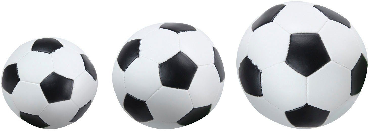Lena® verschiedene Größen Soft-Fußbälle, 3er-Set, Softball