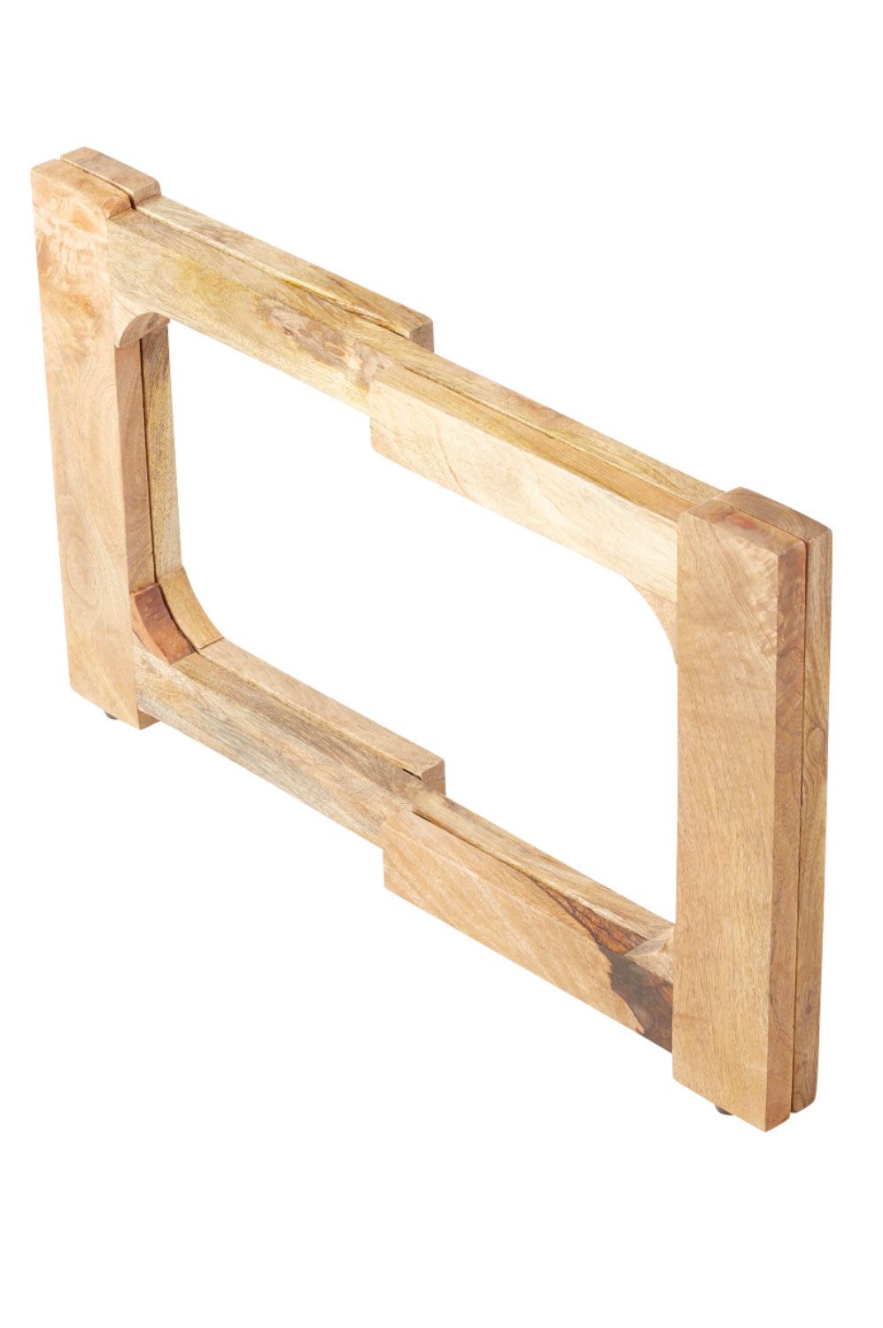 Marrakesch Orient & Mediterran Interior Tischbein Orientalisches Klapptisch-Untergestell Cadiz Natur edel aus Holz 80 cm, Handarbeit