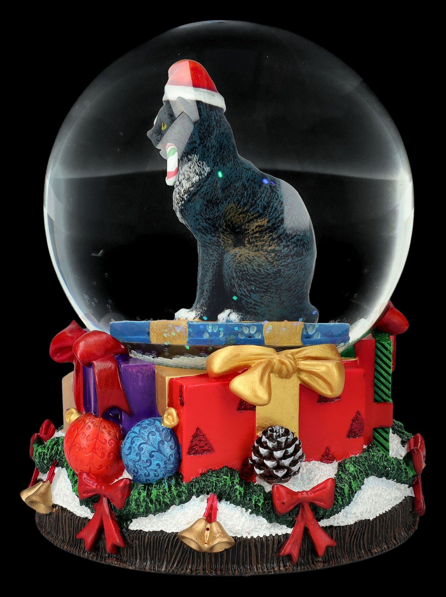 Weihnachtliche Schneekugel - Shop - Lisa Katze Schneekugel - Figuren Dekoration GmbH Parker Krampuss