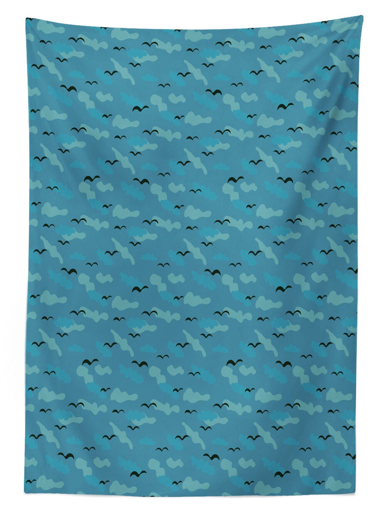 Klare Für Vögel Außen über Wolken Waschbar geeignet Abakuhaus Seagulls Tischdecke Farben, Bereich den fliegen Farbfest