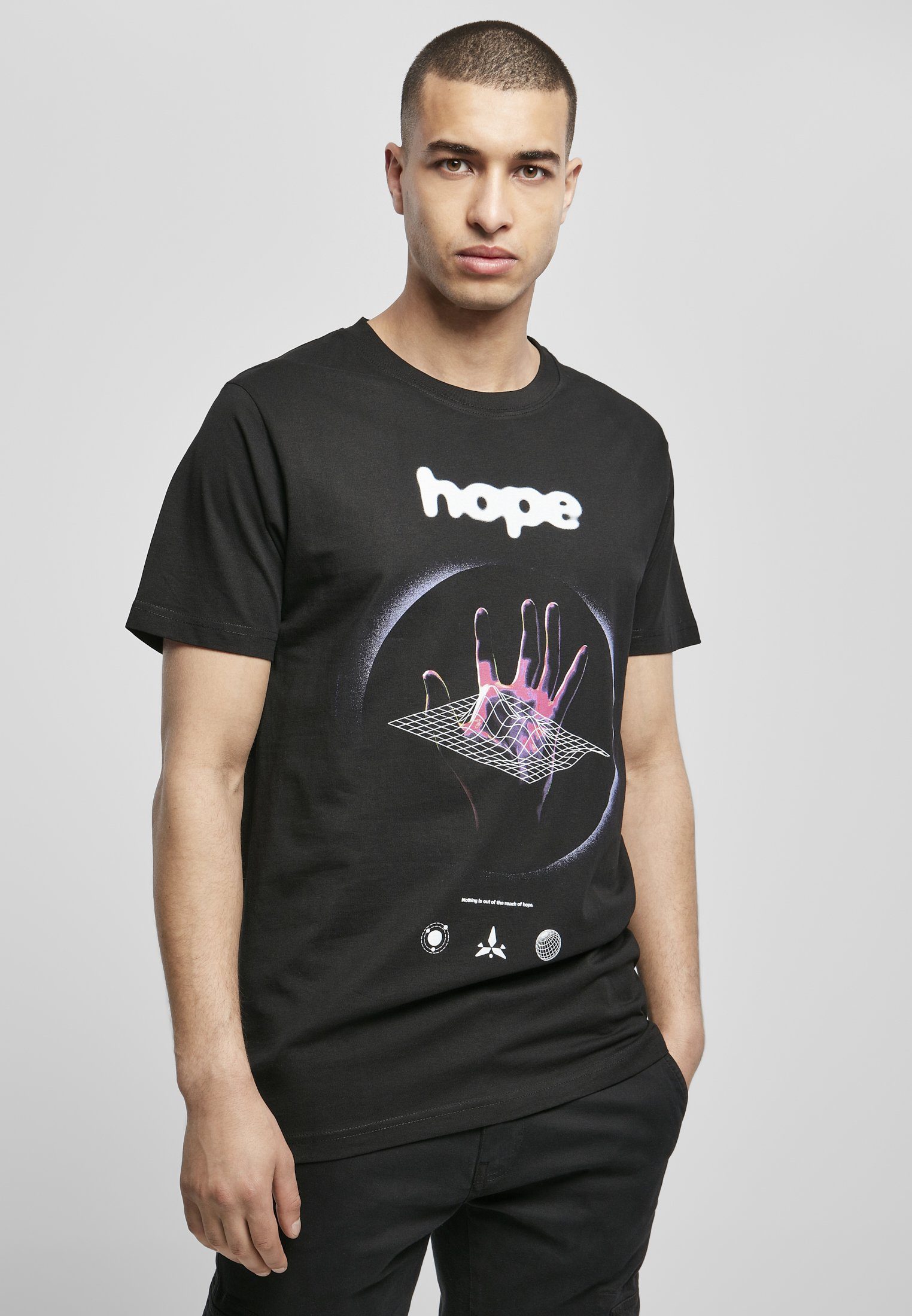 MisterTee Kurzarmshirt Herren Hope Tee (1-tlg)