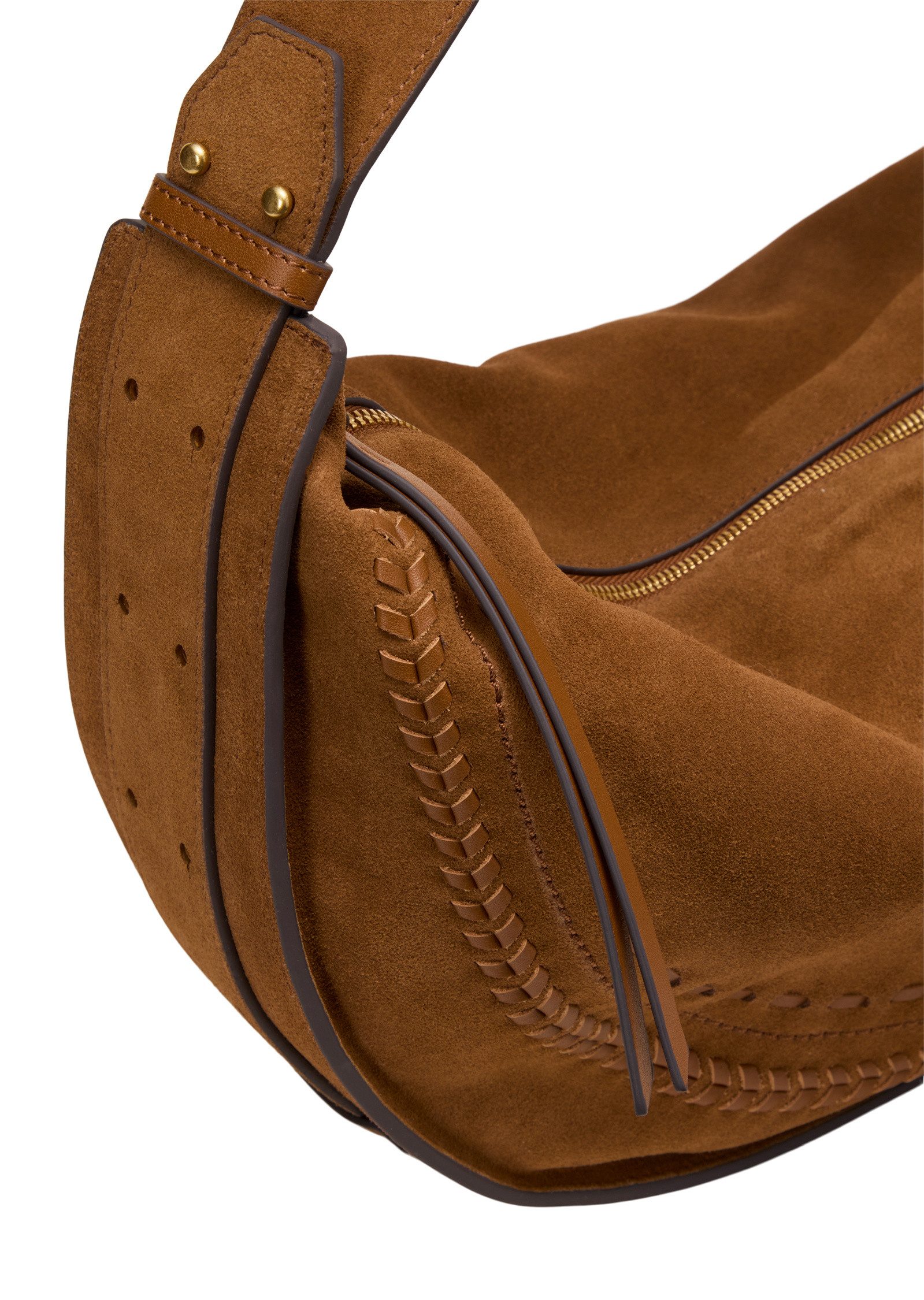 Marc O'Polo Umhängetasche aus weichem Veloursleder