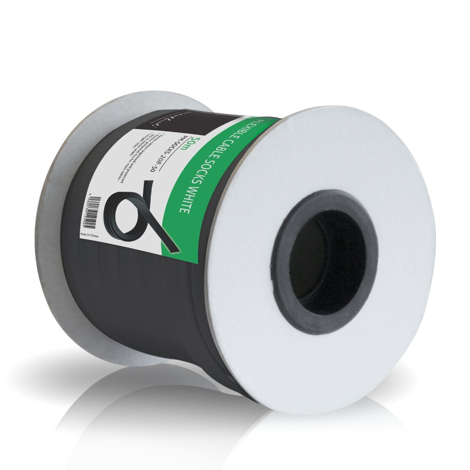 PureMounts Geflechtschlauch PureMounts® - Kabelschlauch PM-SOCKS-20B-50 Polyester 50m schwarz