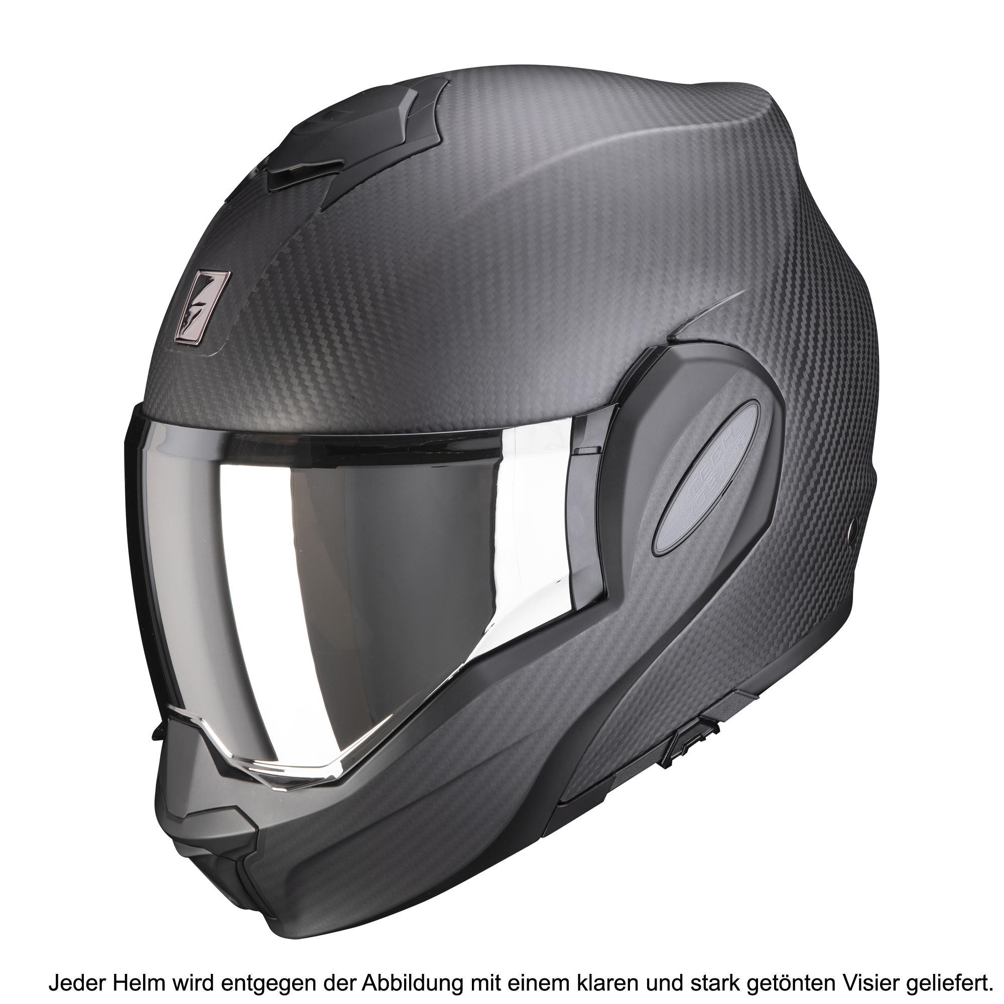 Scorpion Exo Motorradhelm Scorpion Exo Tech Evo Carbon schwarz matt L, Über-Klapp-Helm Sonnenvisier Pinlock Bluetooth vorbereitet 2. Visier