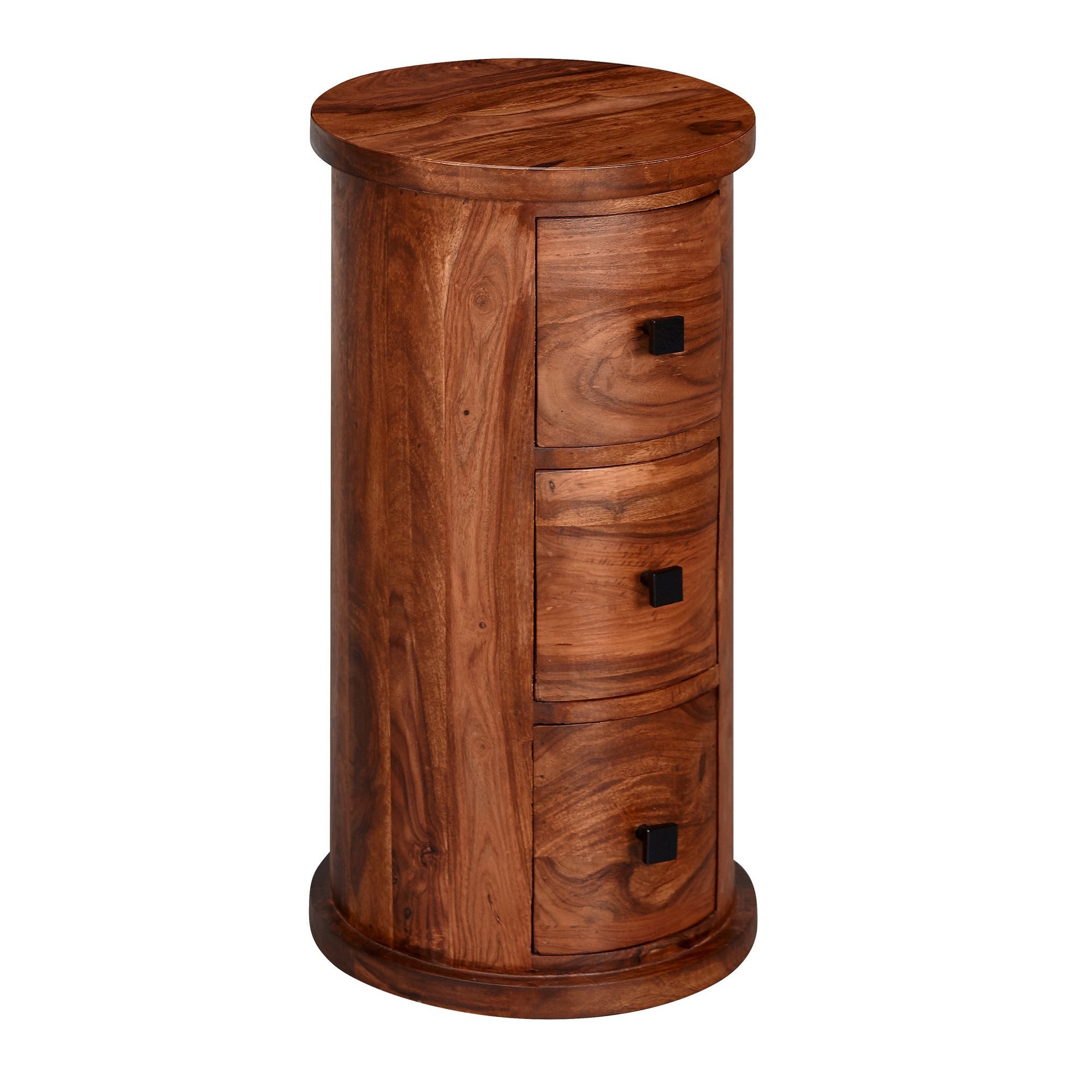 furnicato Kommode Design Sideboard Massivholz, Walnuss finish, Schränkchen mit (1 St)