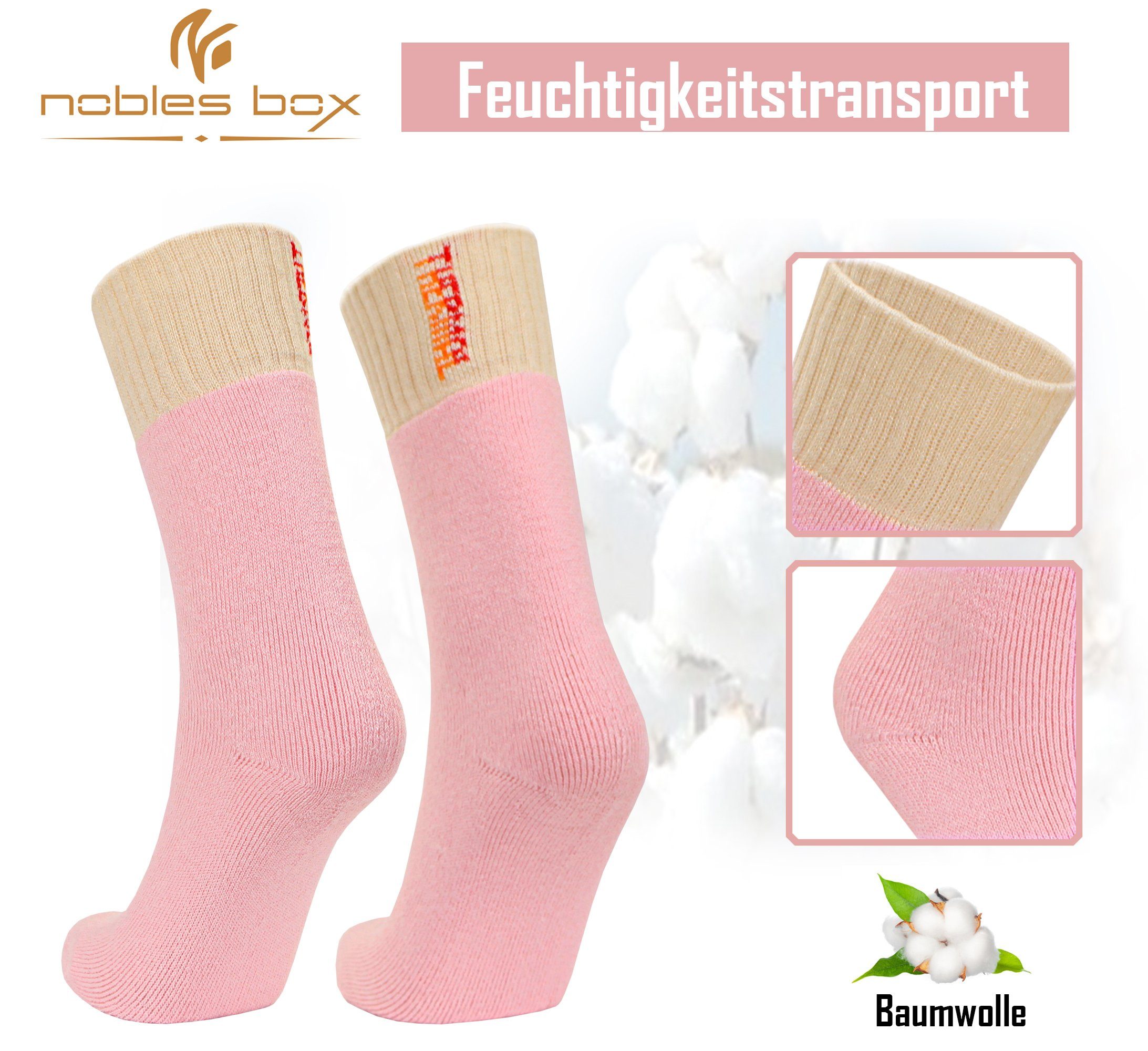 37-40 EU 3-Paar, NoblesBox Arbeitssocken (Beutel, Damen Größe) Damen Damen Thermosocken Wintersocken Socken, Warme Asorti-2