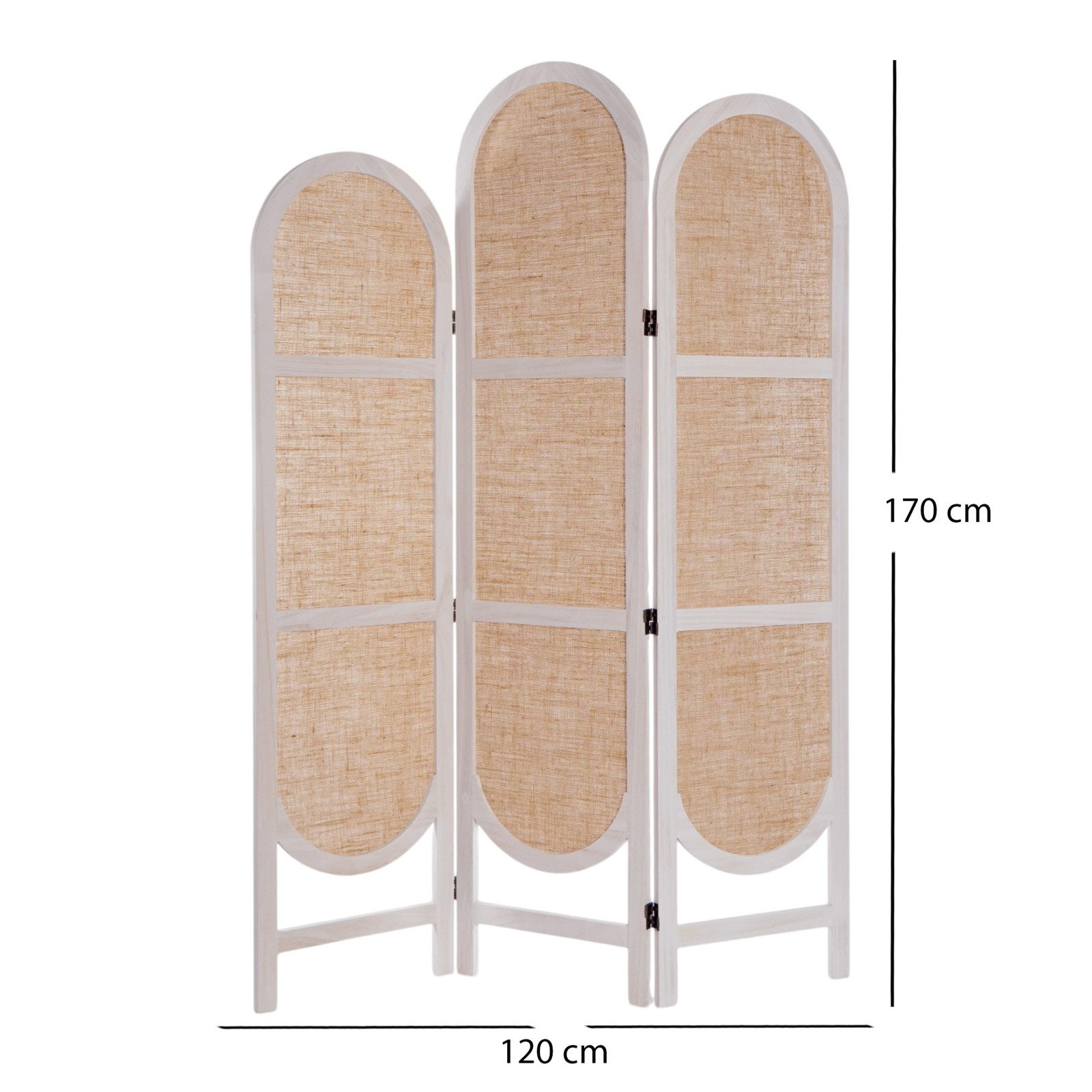 CREEDWOOD Paravent RAUMTEILER "ARCO", Leinen, 170 günstig online kaufen
