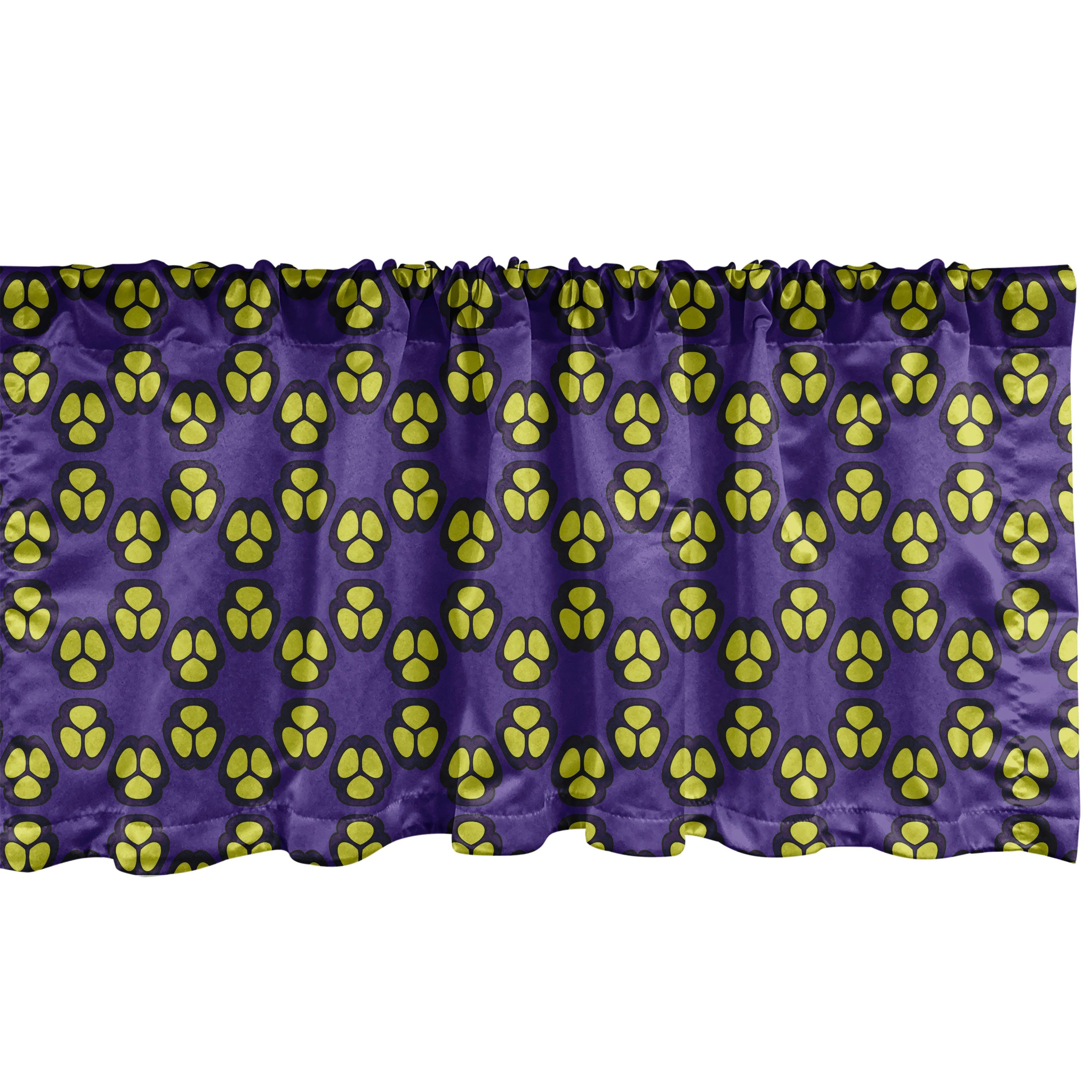 Küche Abakuhaus, Wie Blots Round Scheibengardine Volant Dekor Vorhang Microfaser, für mit Stangentasche, Schlafzimmer Abstrakt Blume